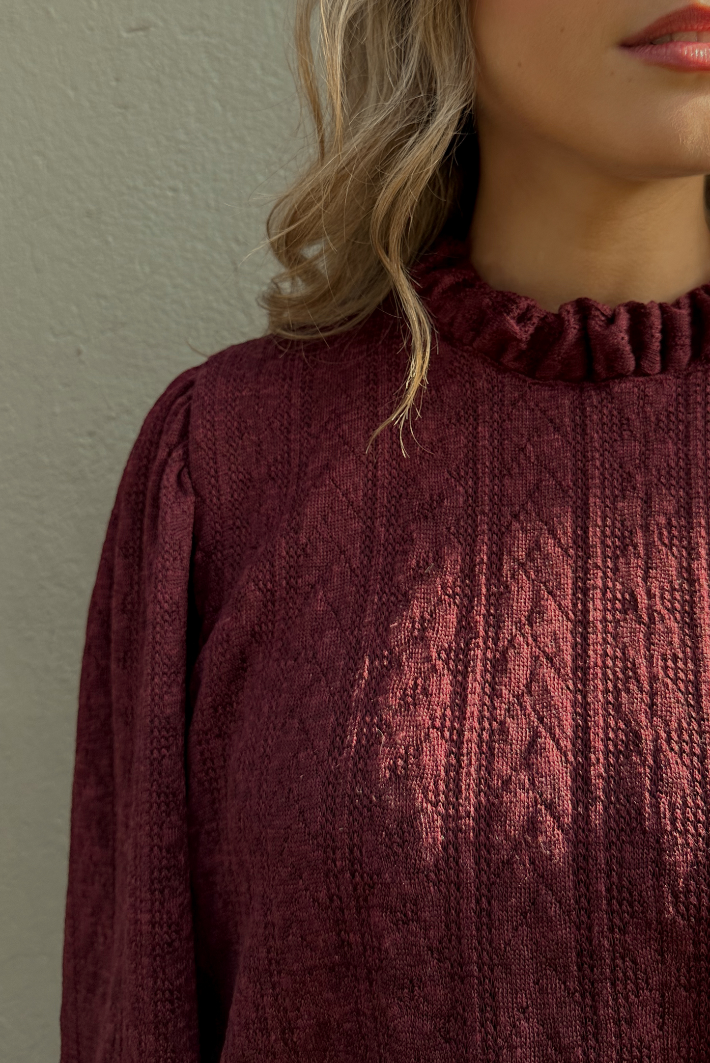 Sweater mujer burdeo - Sweater Granate