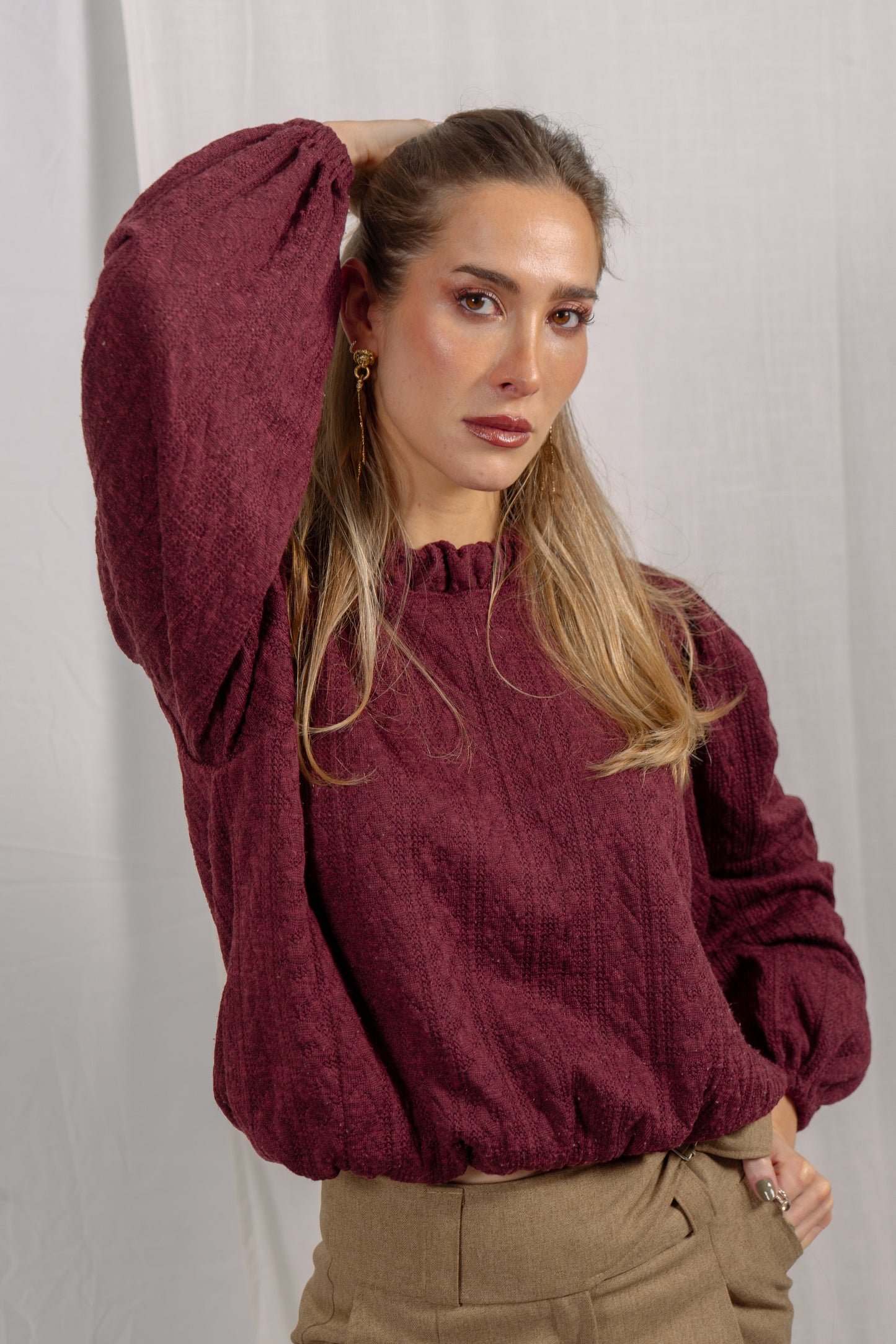 Sweater mujer burdeo - Sweater Granate