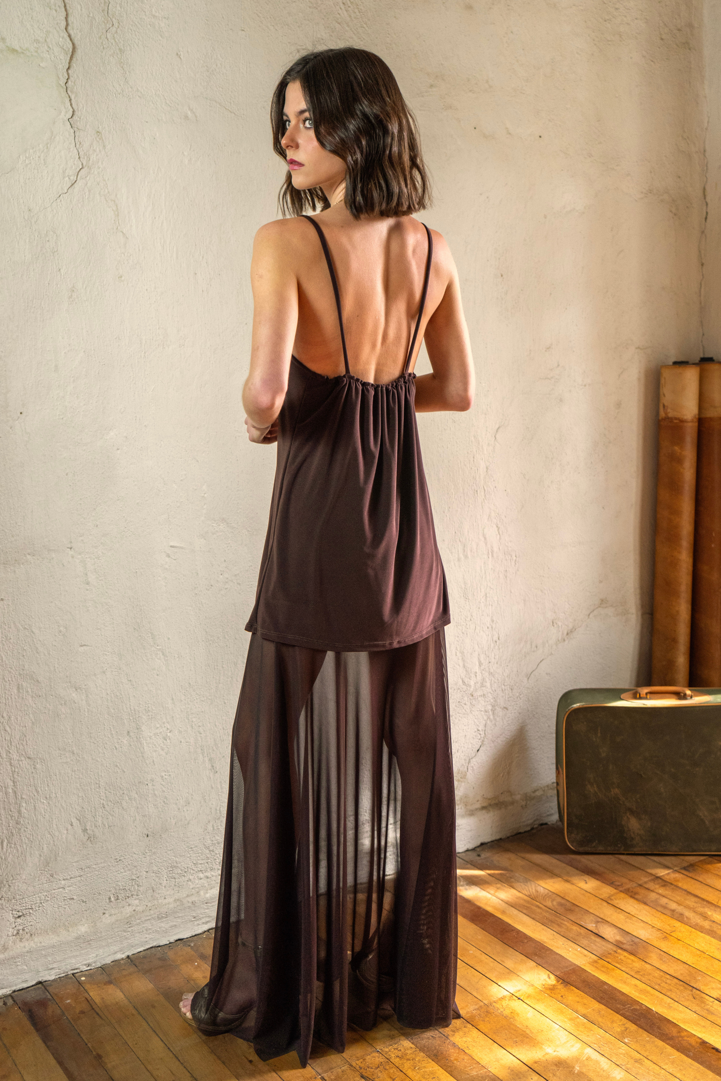Vestido-Entero Nina café