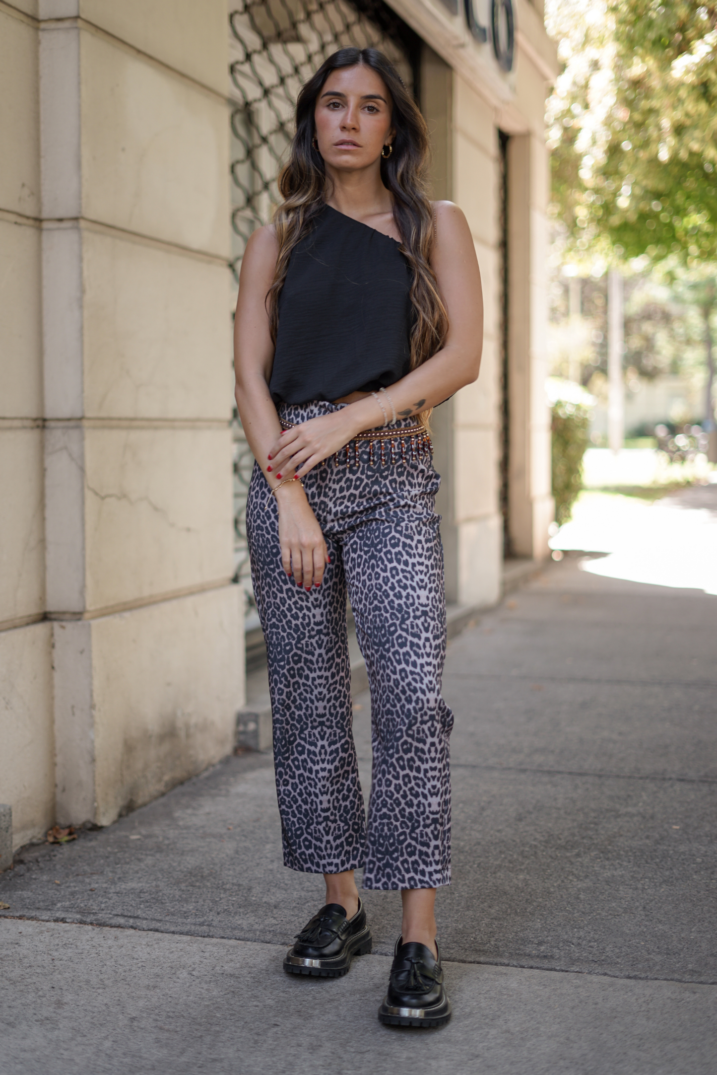 Pantalón Capri Mujer Leopardo - Pantalón Geranio
