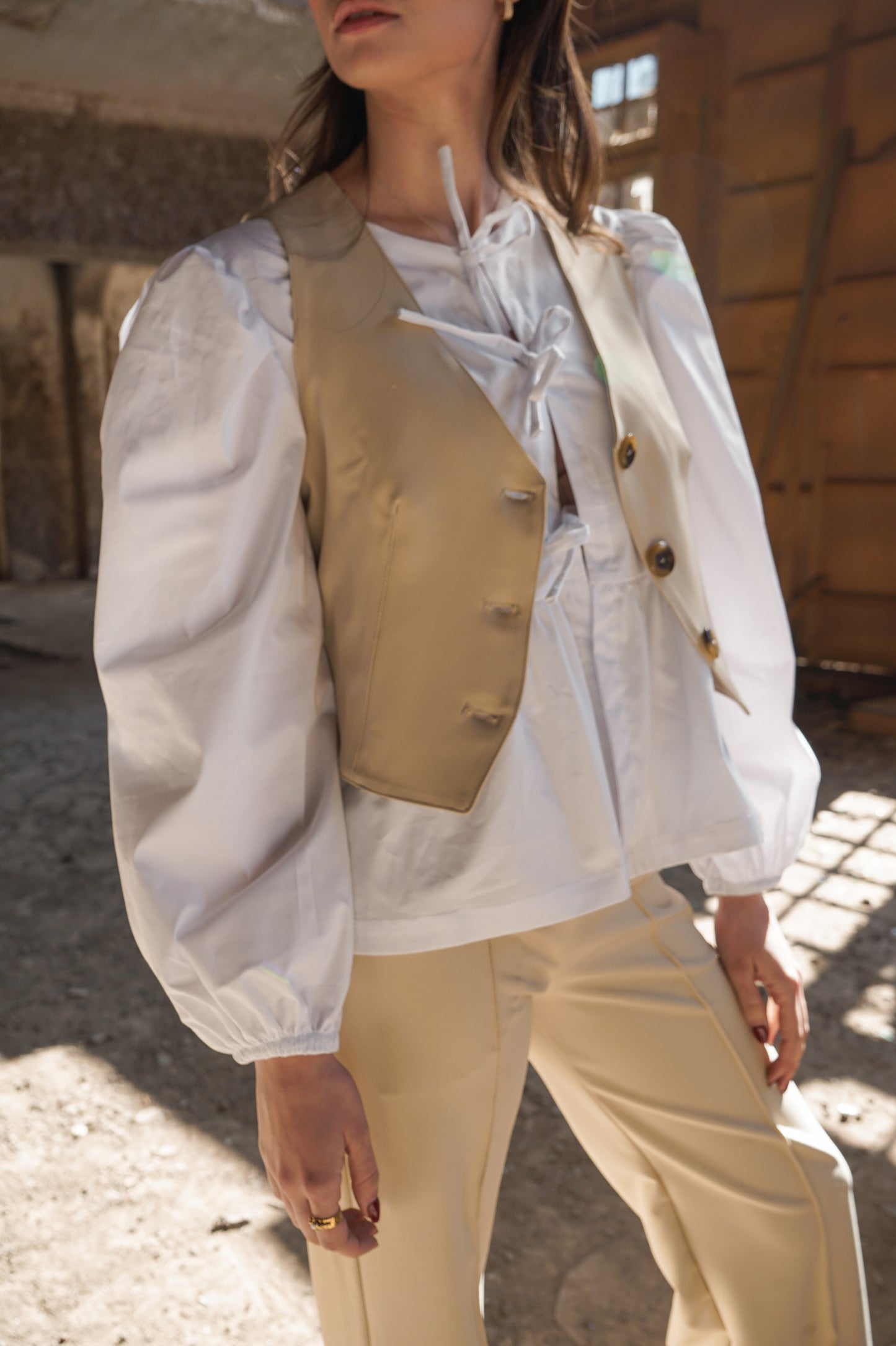 Vest mujer beige - Vest Donato