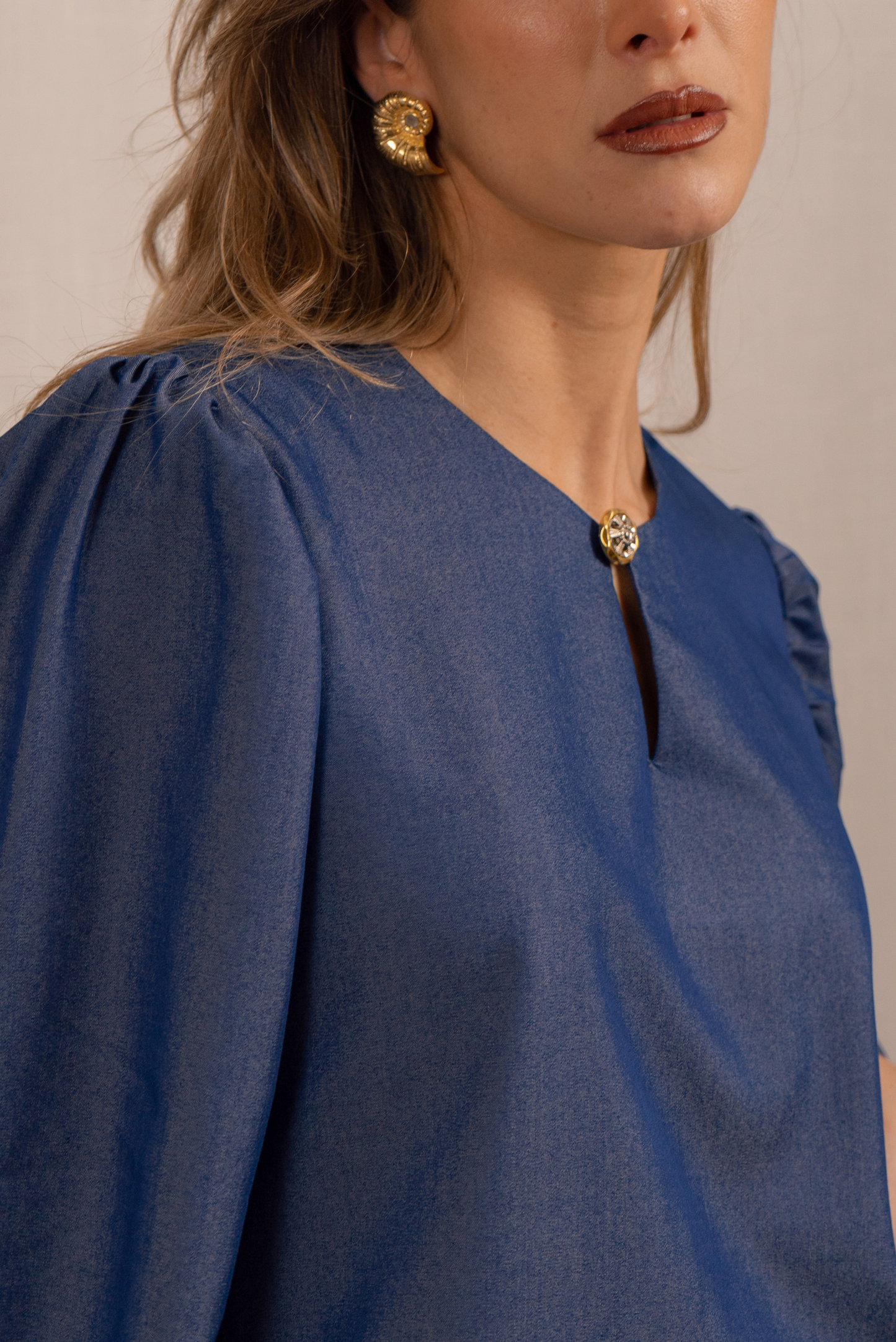 Blusa mujer azul - Blusa Emma Denim