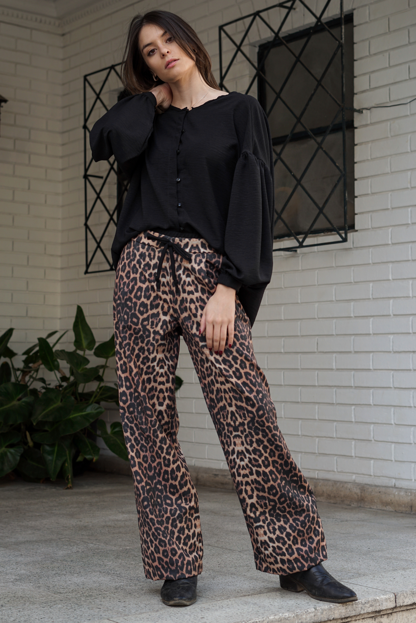 Pantalón mujer Leopardo - Pantalón Ginebra