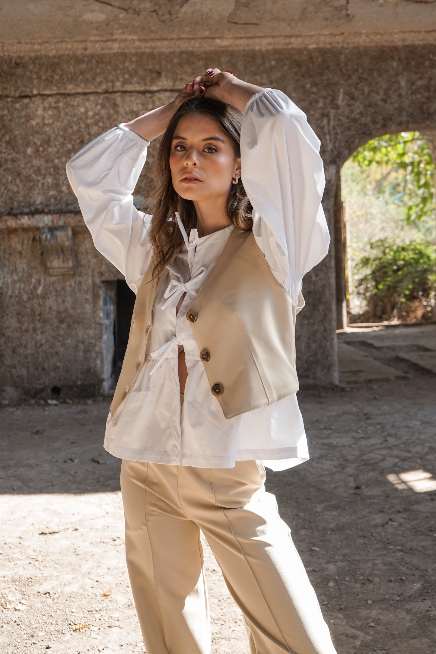 Vest mujer beige - Vest Donato