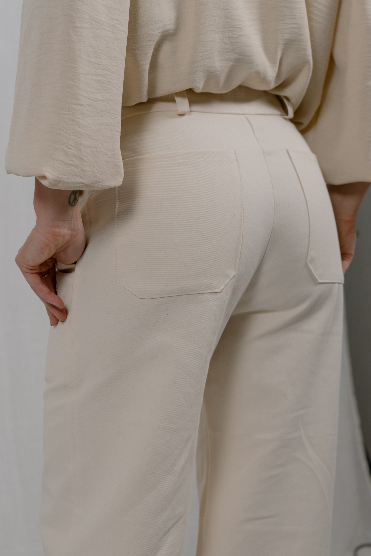 Pantalón mujer blanco - Pantalón Alba