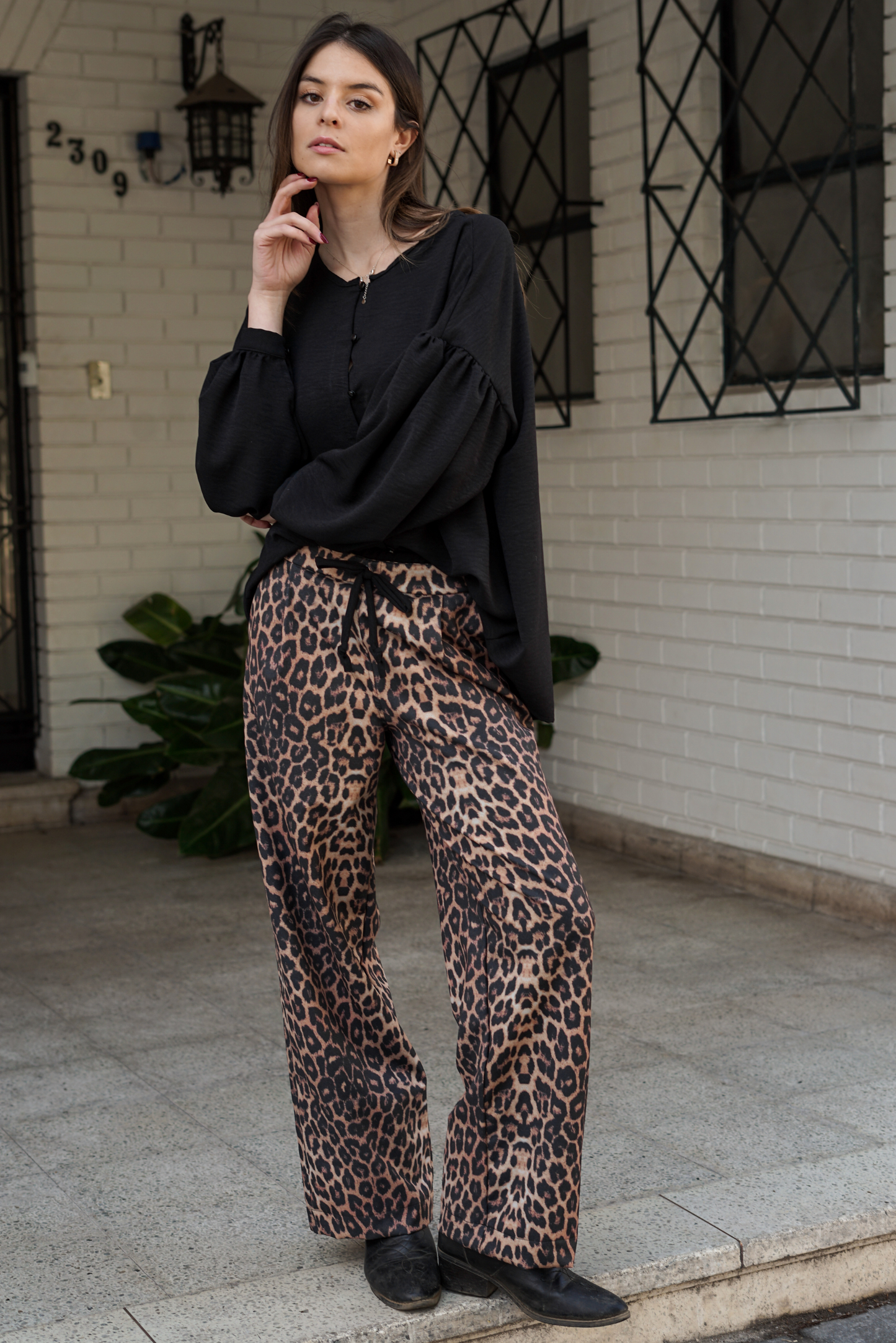 Pantalón mujer Leopardo - Pantalón Ginebra