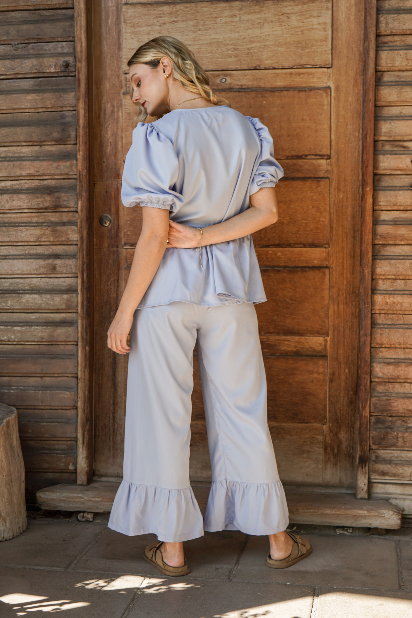 Pantalón Mujer Celeste - Pantalón Hortensia