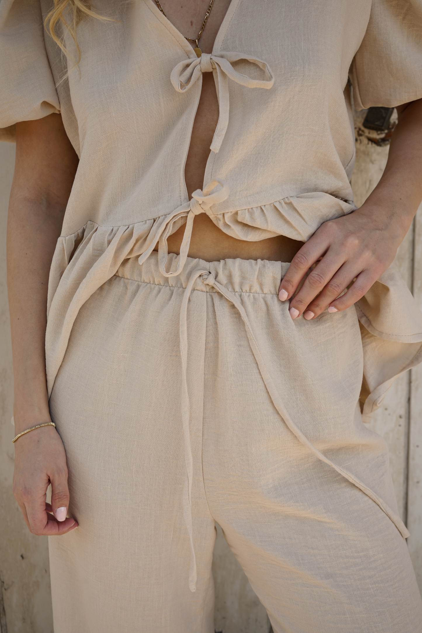 Pantalón Mujer Beige - Pantalón Jazmín