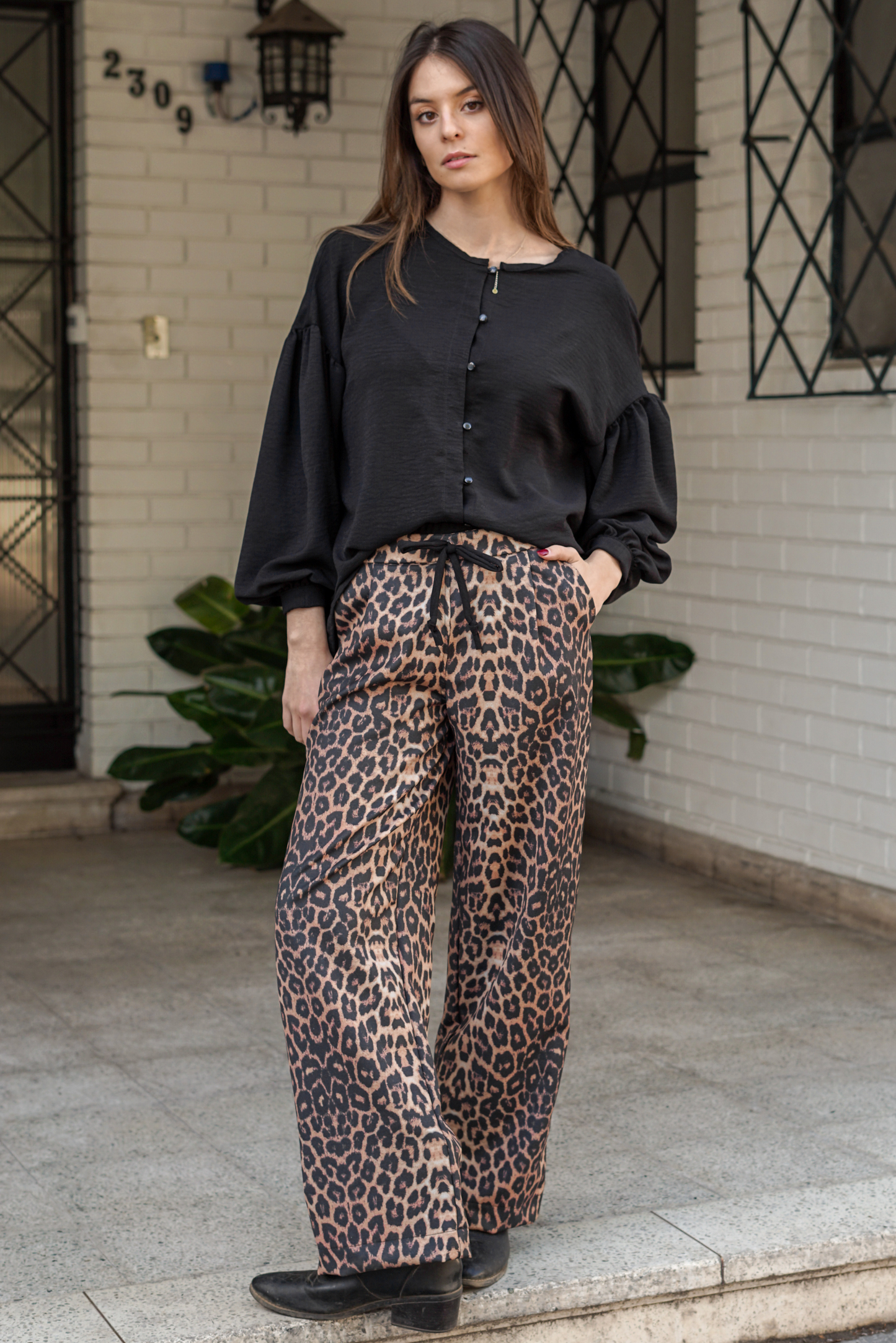 Pantalón mujer Leopardo - Pantalón Ginebra