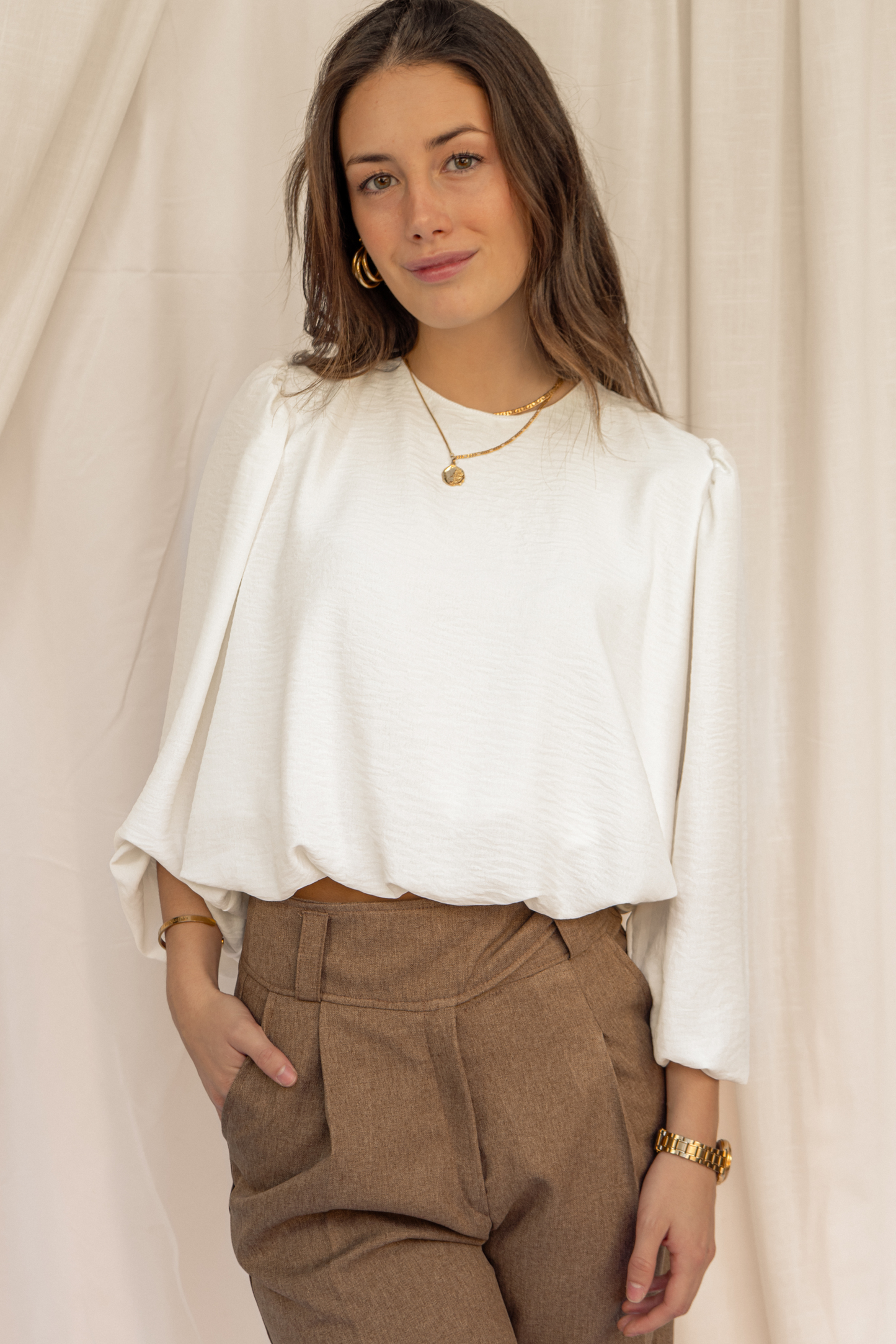 Blusa mujer blanco - Blusa Emma