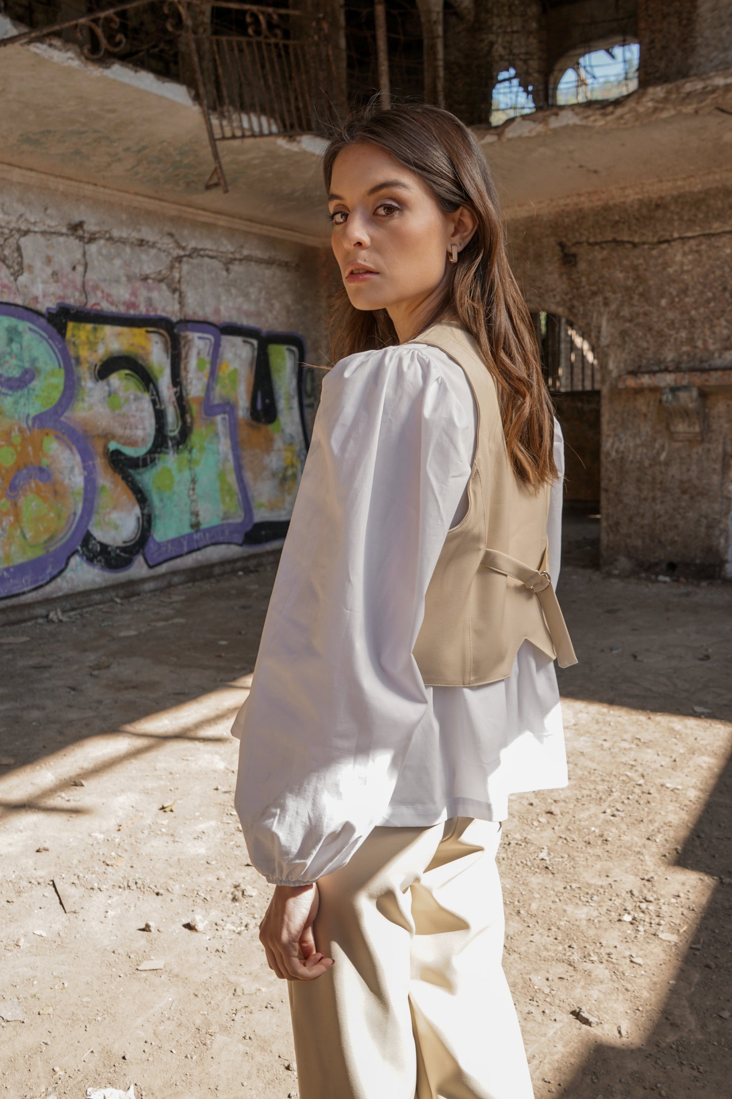 Vest mujer beige - Vest Donato