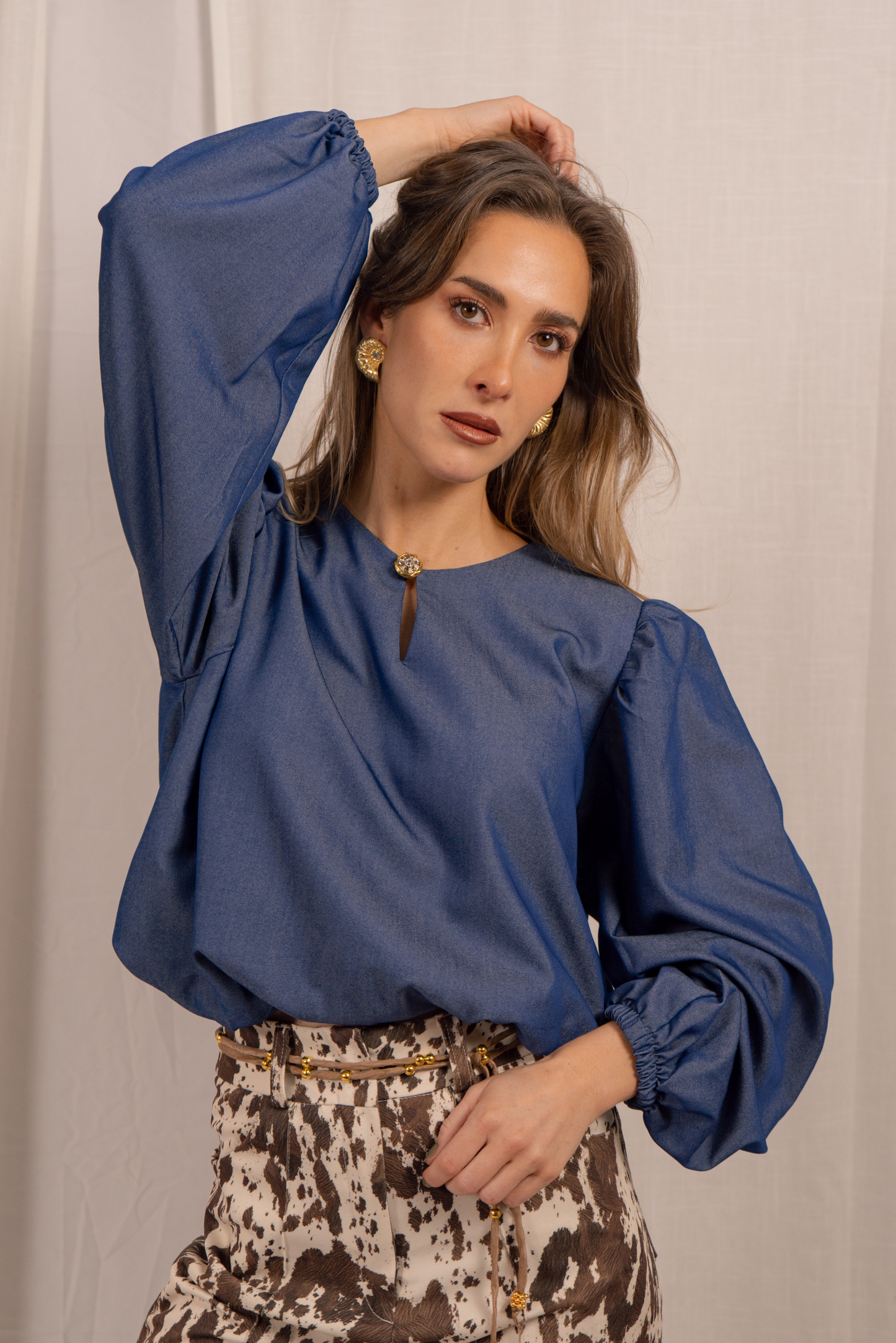 Blusa mujer azul - Blusa Emma Denim