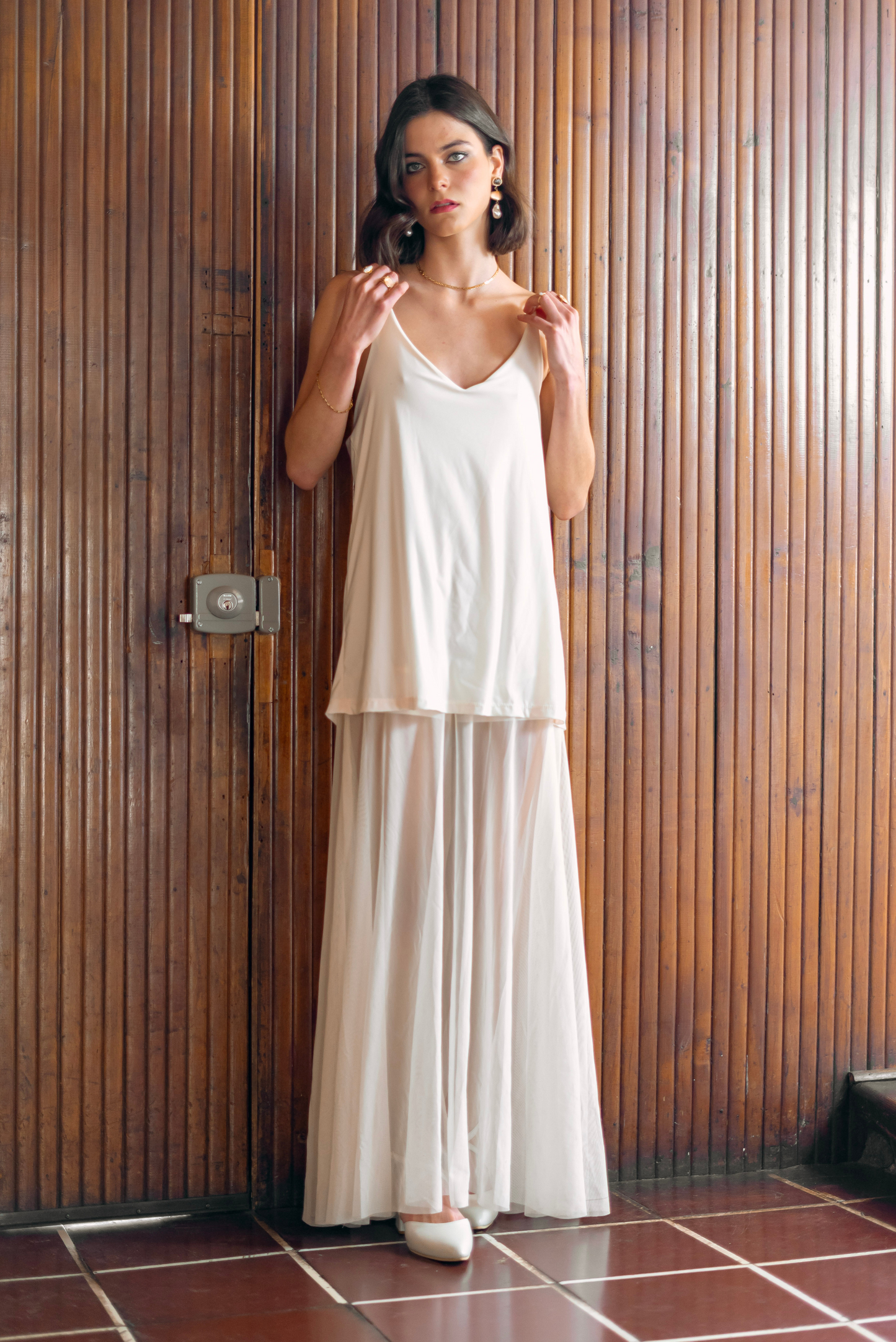 Vestido-Entero Nina blanco invierno