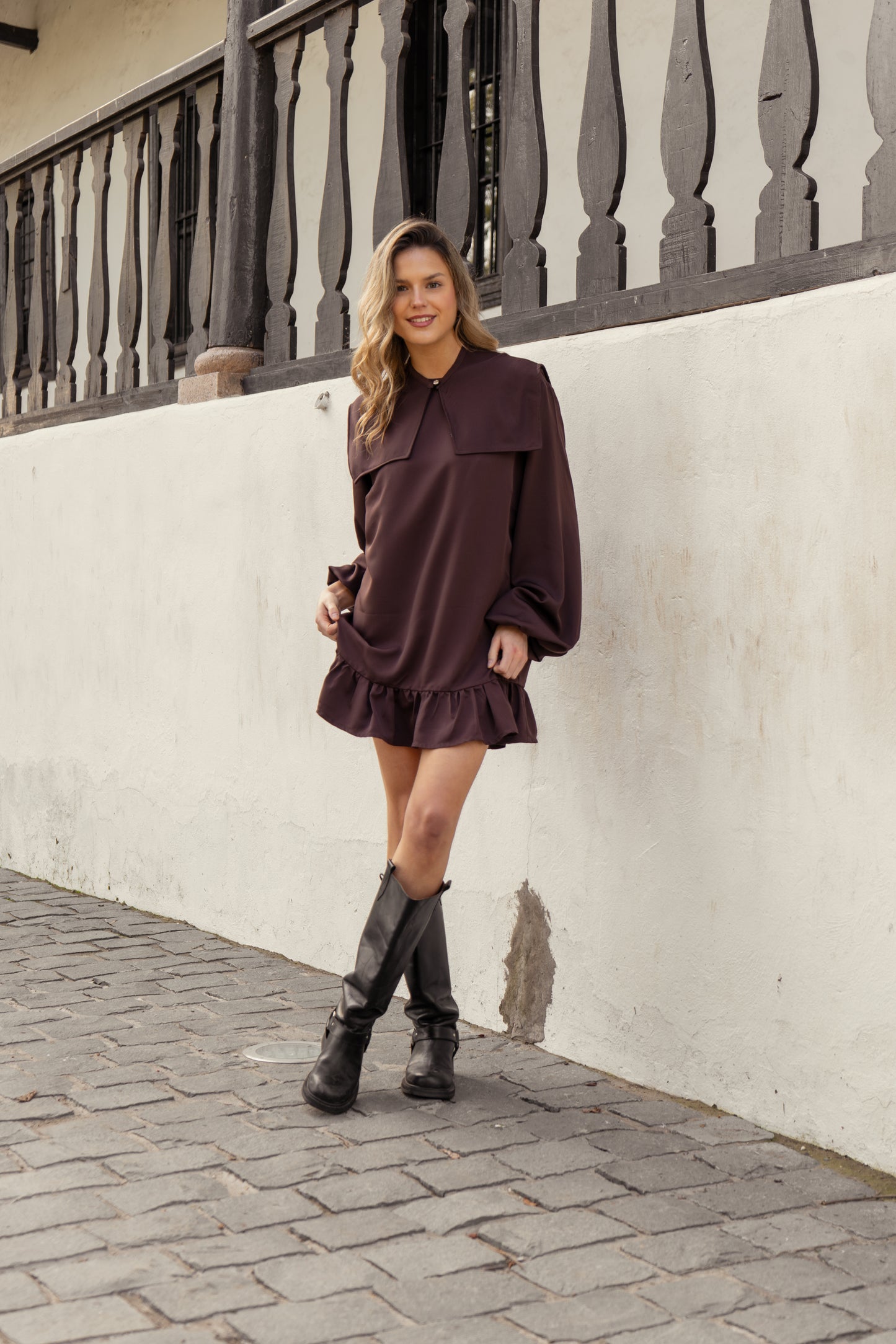 Vestido Pecan manga larga - Vestido Pecan