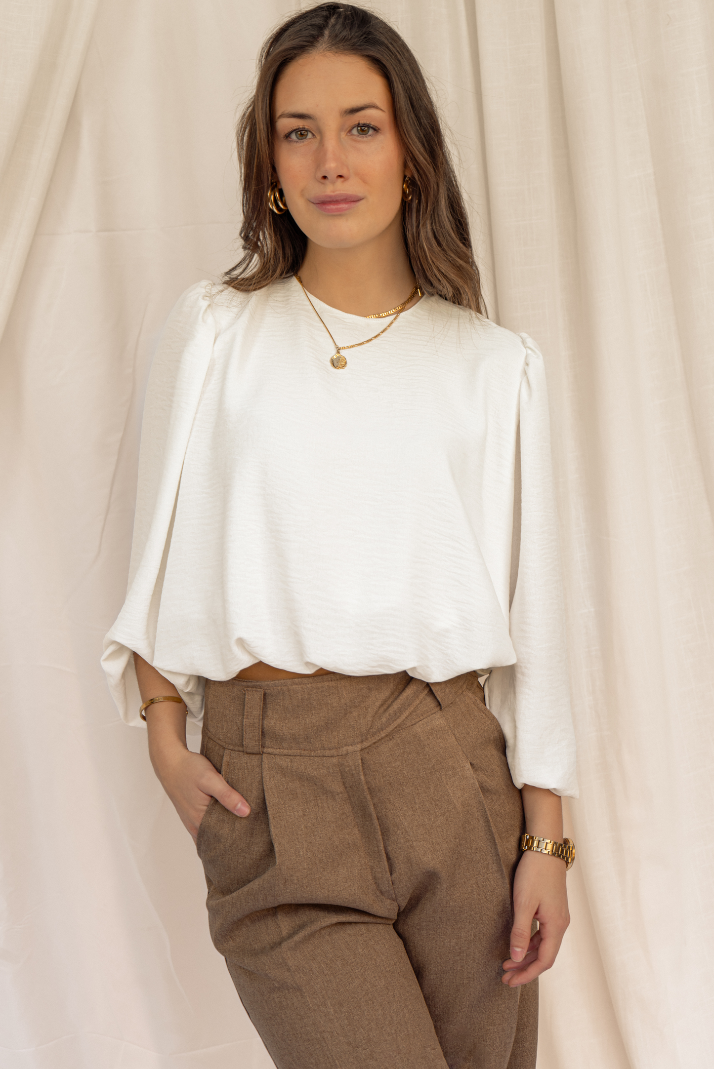 Blusa mujer blanco - Blusa Emma