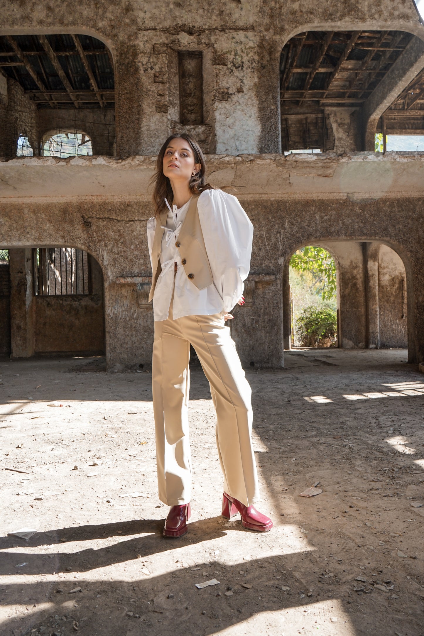 Vest mujer beige - Vest Donato