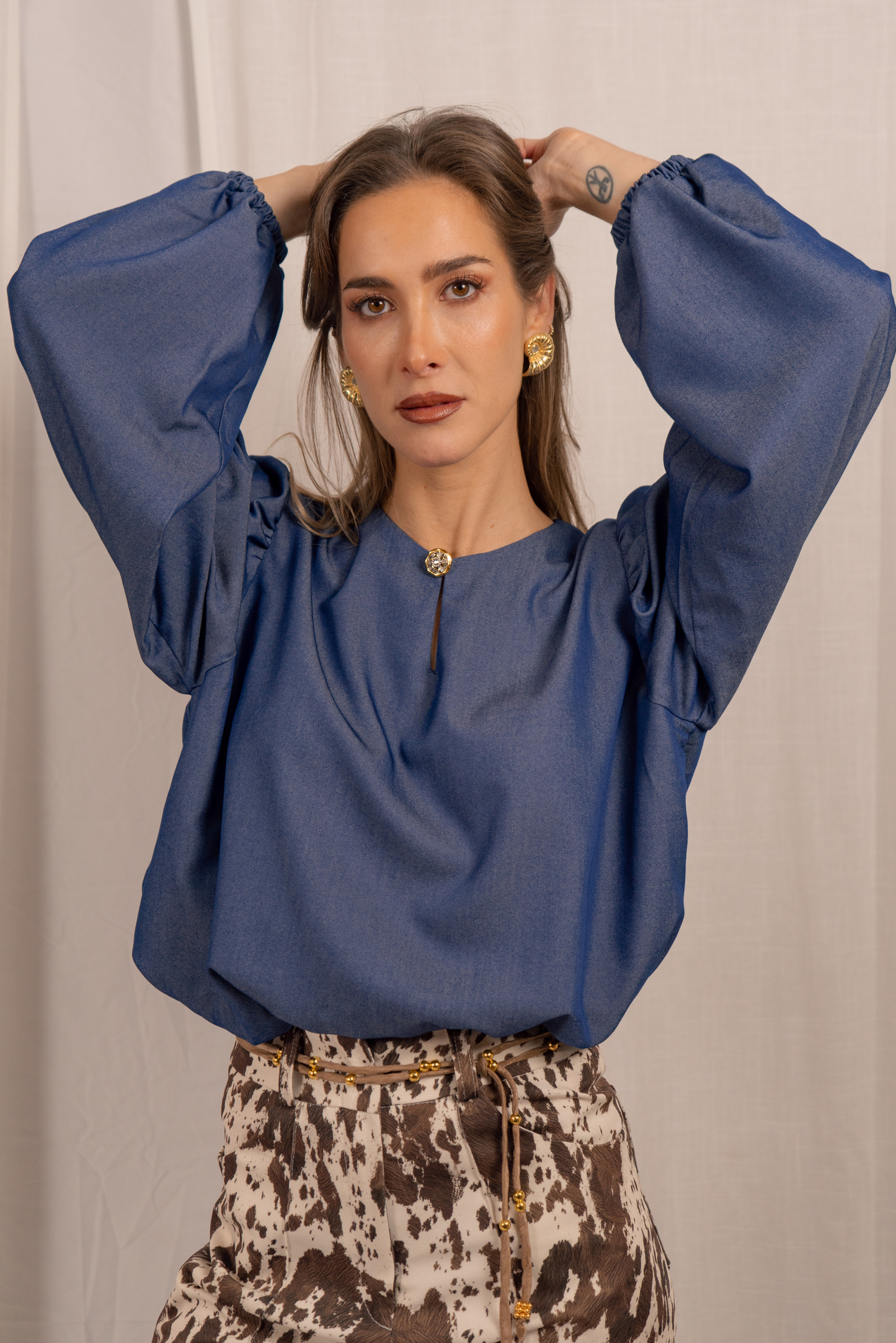 Blusa mujer azul - Blusa Emma Denim