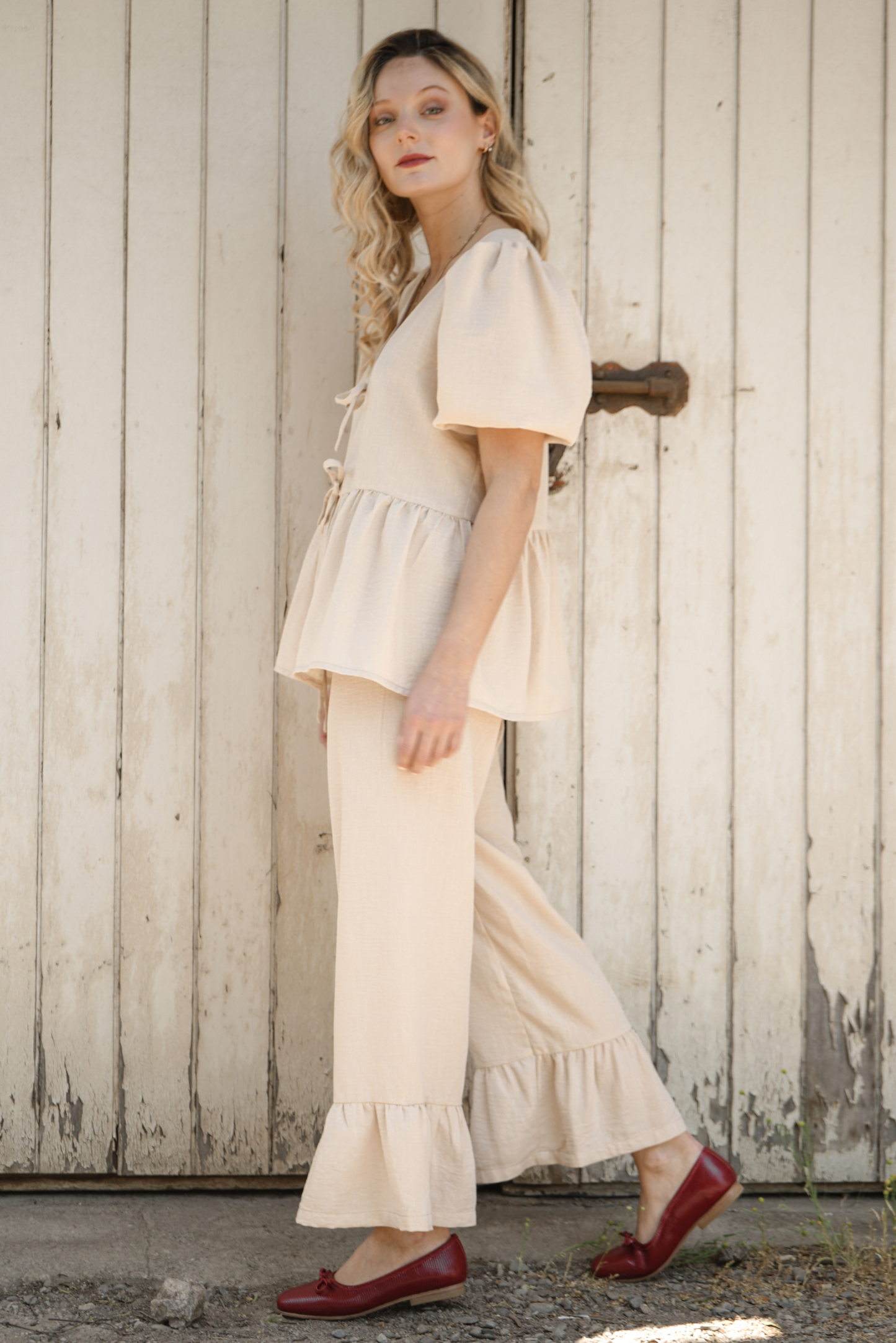 Pantalón Mujer Beige - Pantalón Jazmín