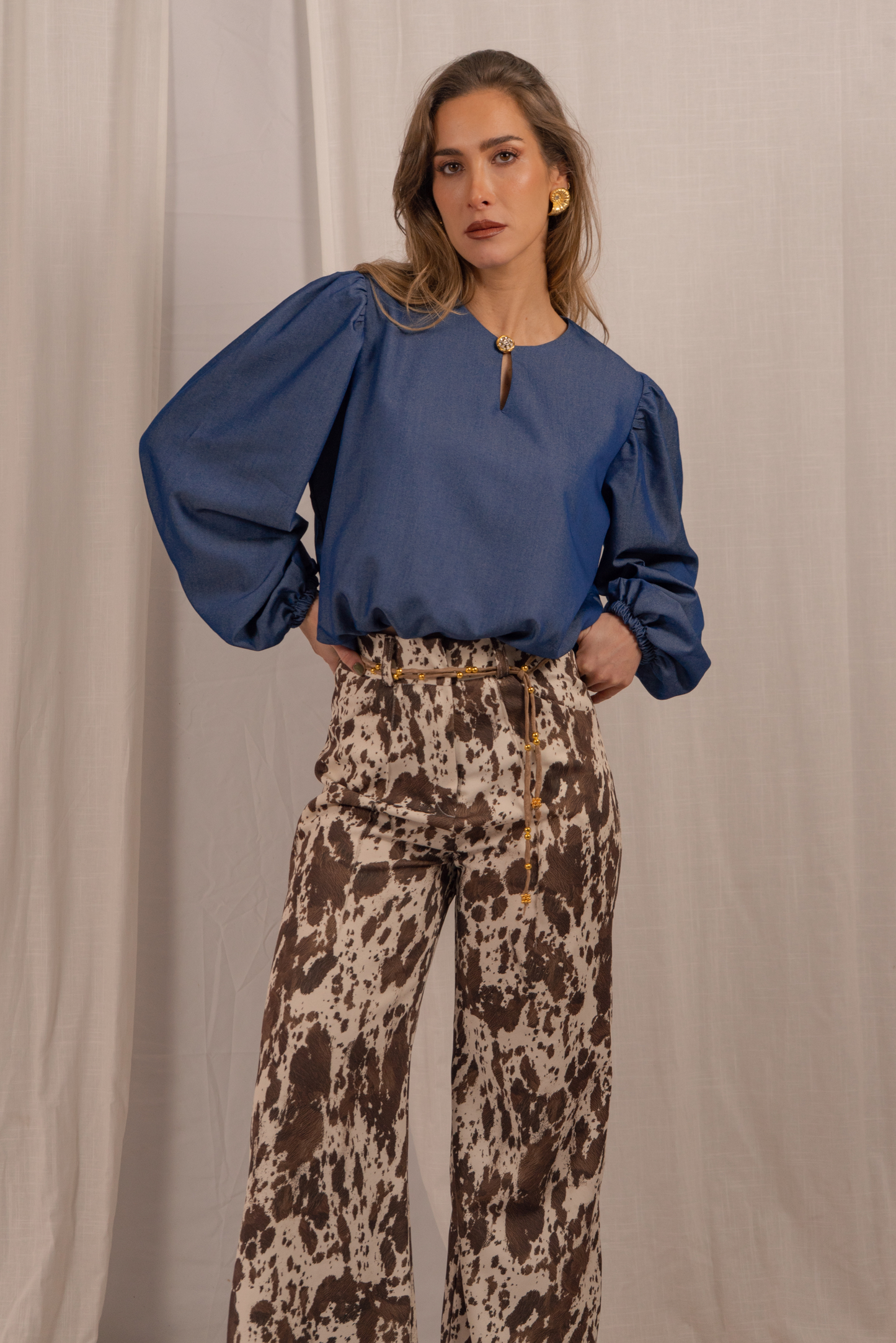 Blusa mujer azul - Blusa Emma Denim