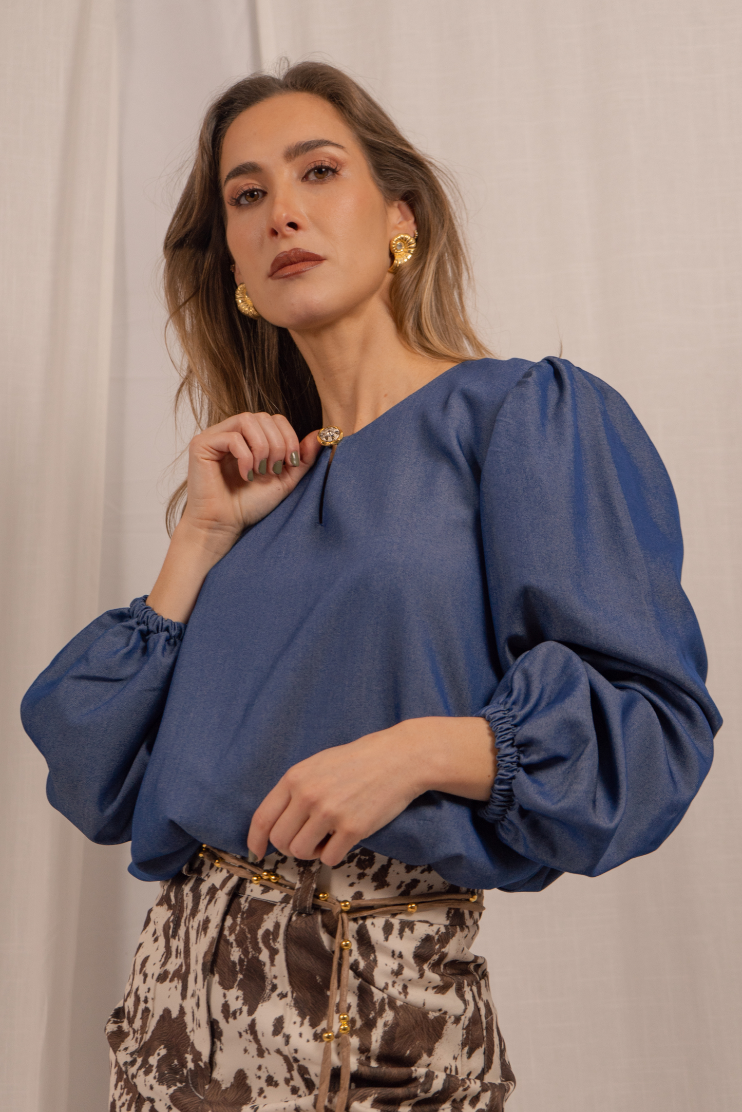 Blusa mujer azul - Blusa Emma Denim