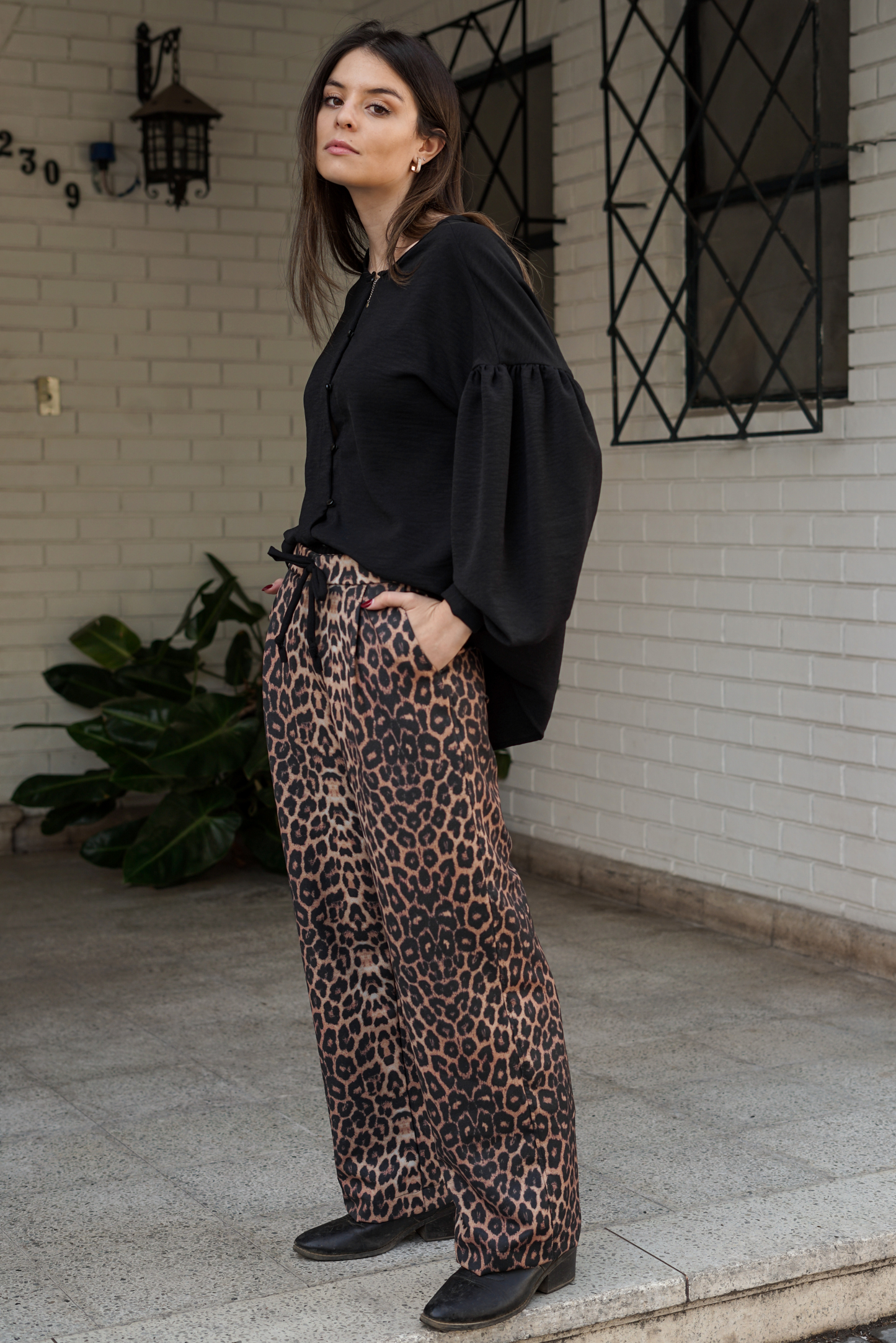 Pantalón mujer Leopardo - Pantalón Ginebra