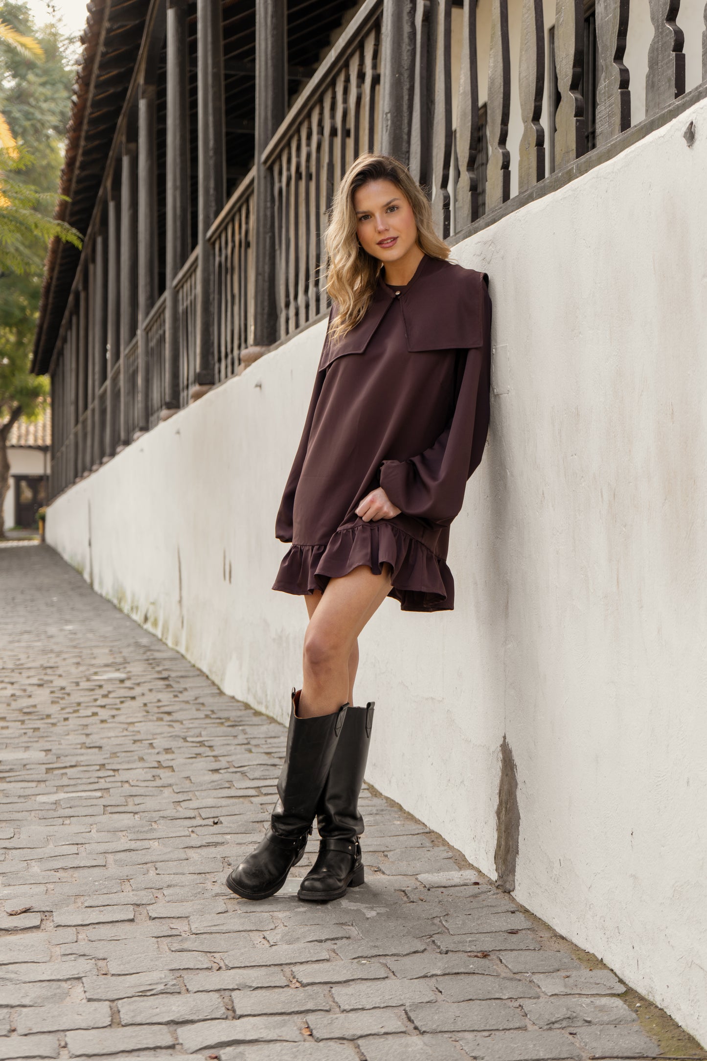 Vestido Pecan manga larga - Vestido Pecan