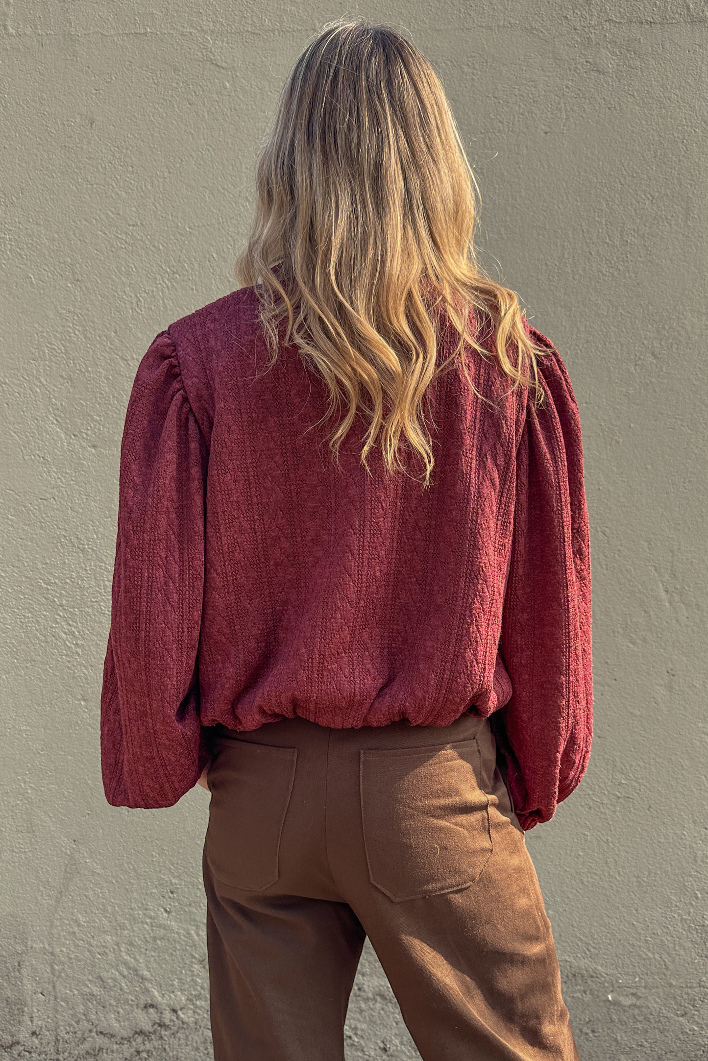 Sweater mujer burdeo - Sweater Granate