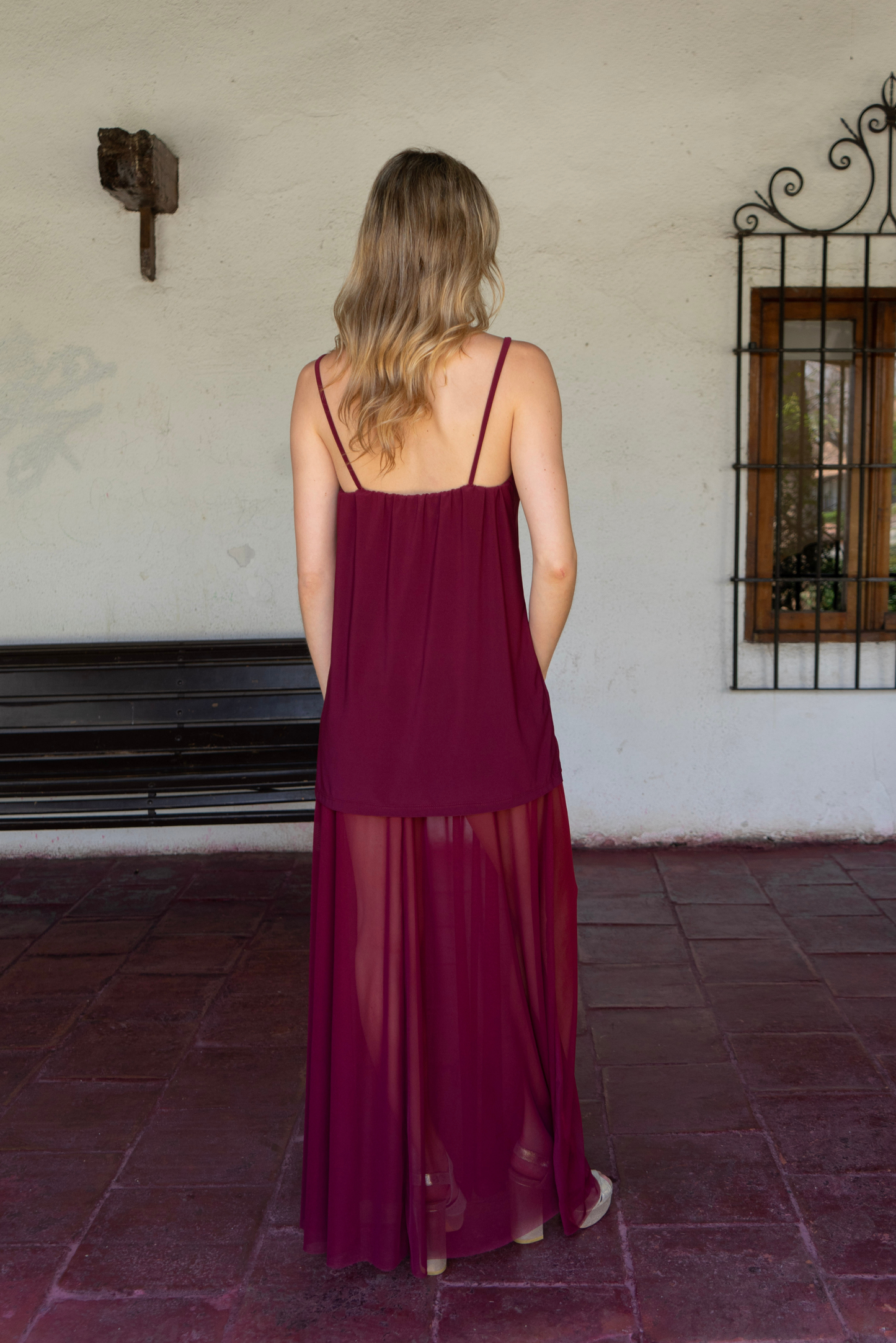 Vestido-Entero Nina burdeo