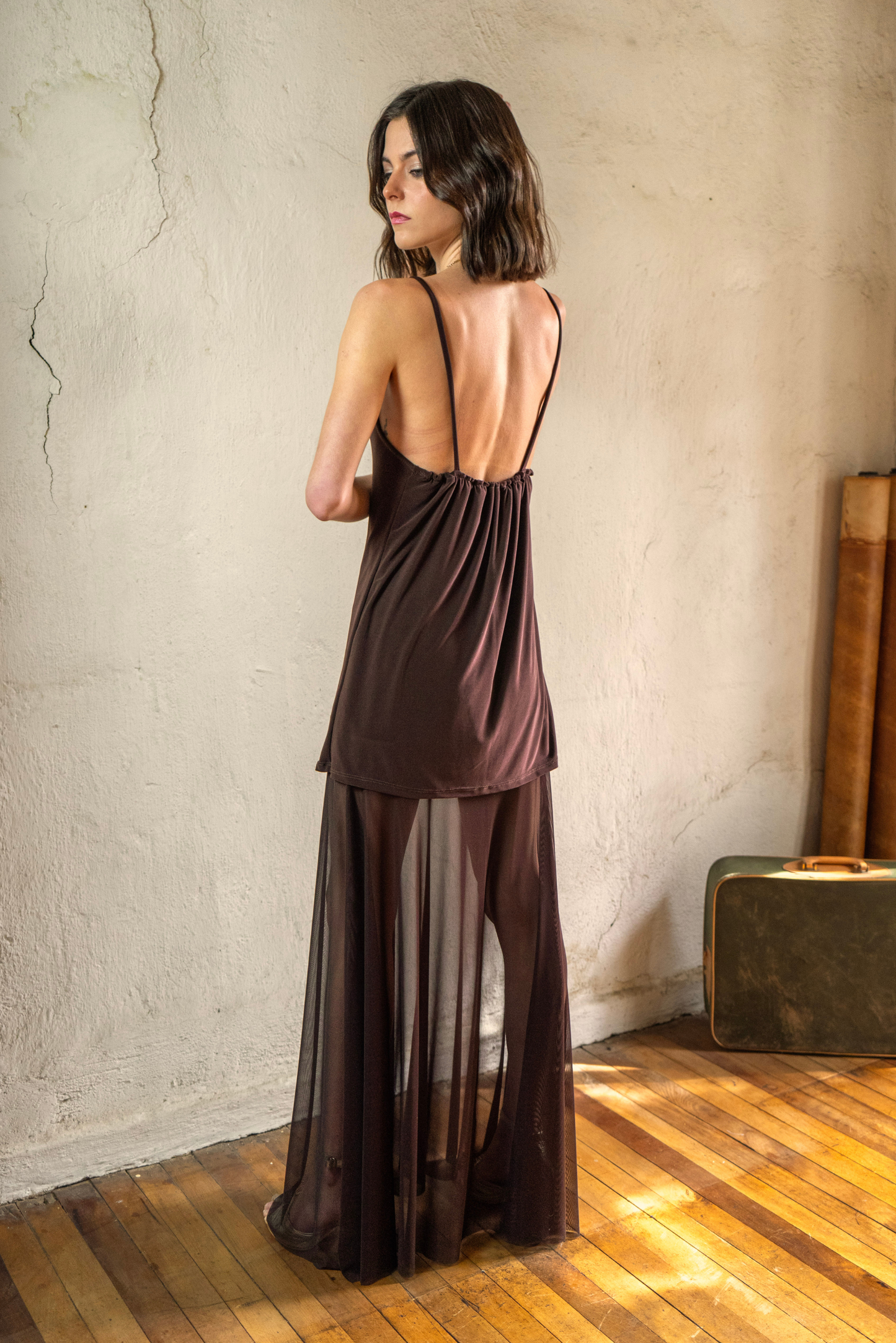 Vestido-Entero Nina café