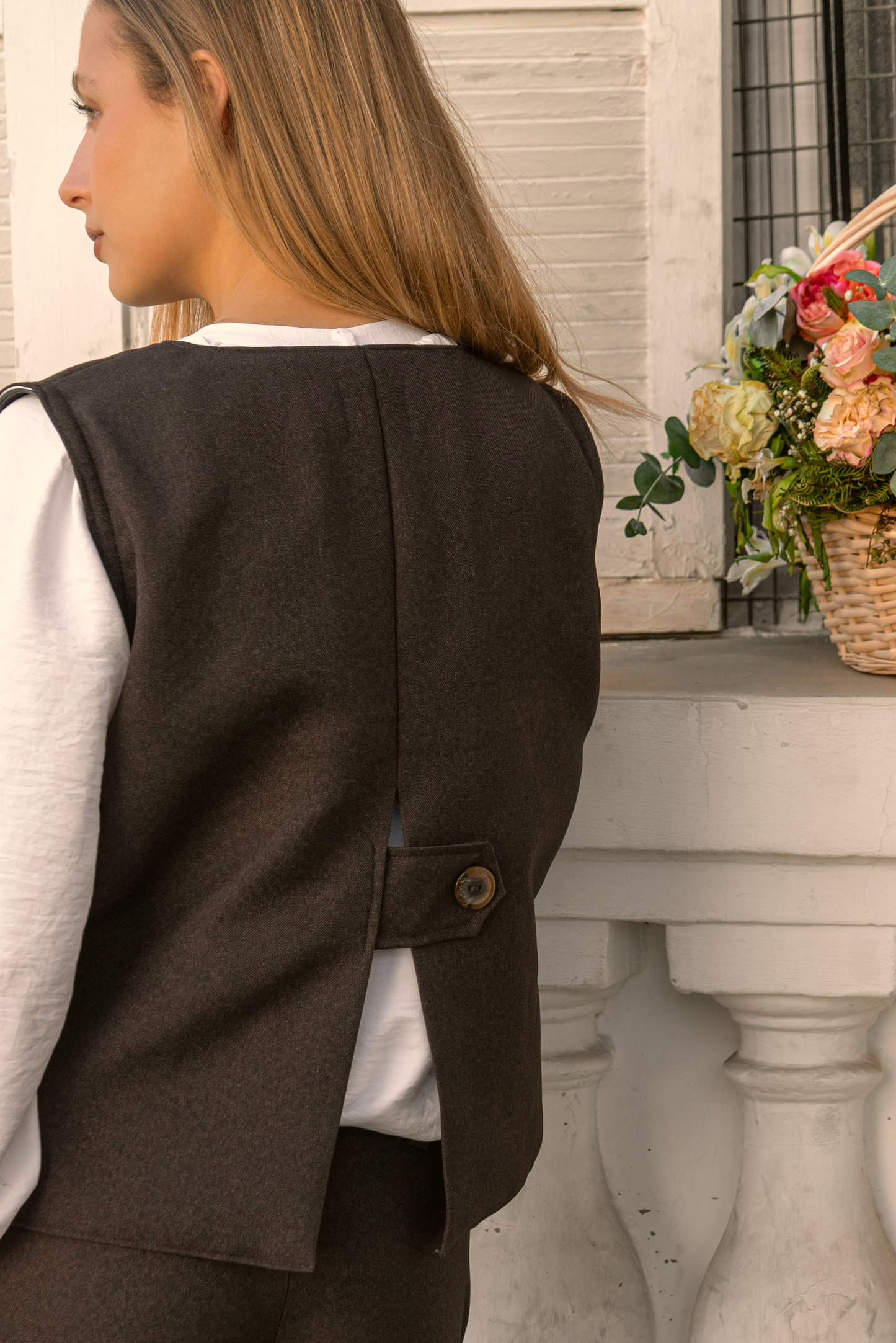 Chaqueta Vest Tramonto - Café