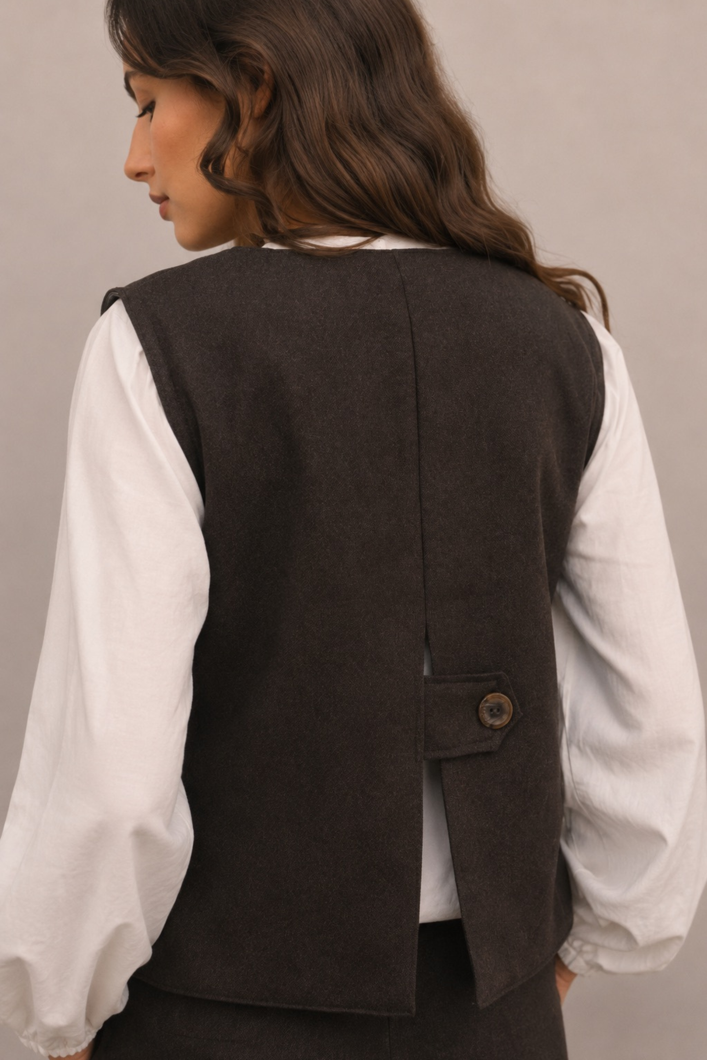 Chaqueta Vest Tramonto - Café