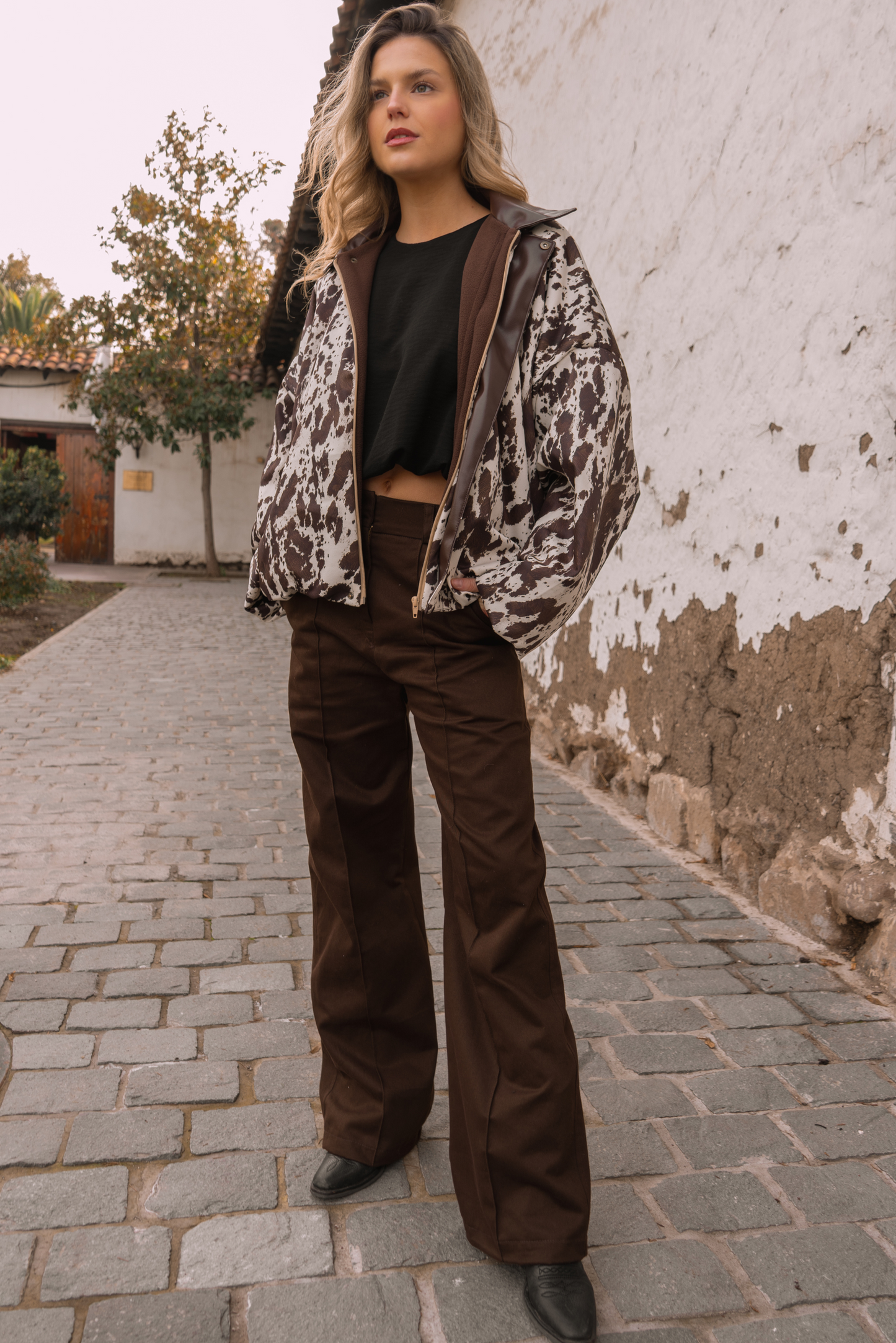 Pantalón mujer café - Pantalón Pecan