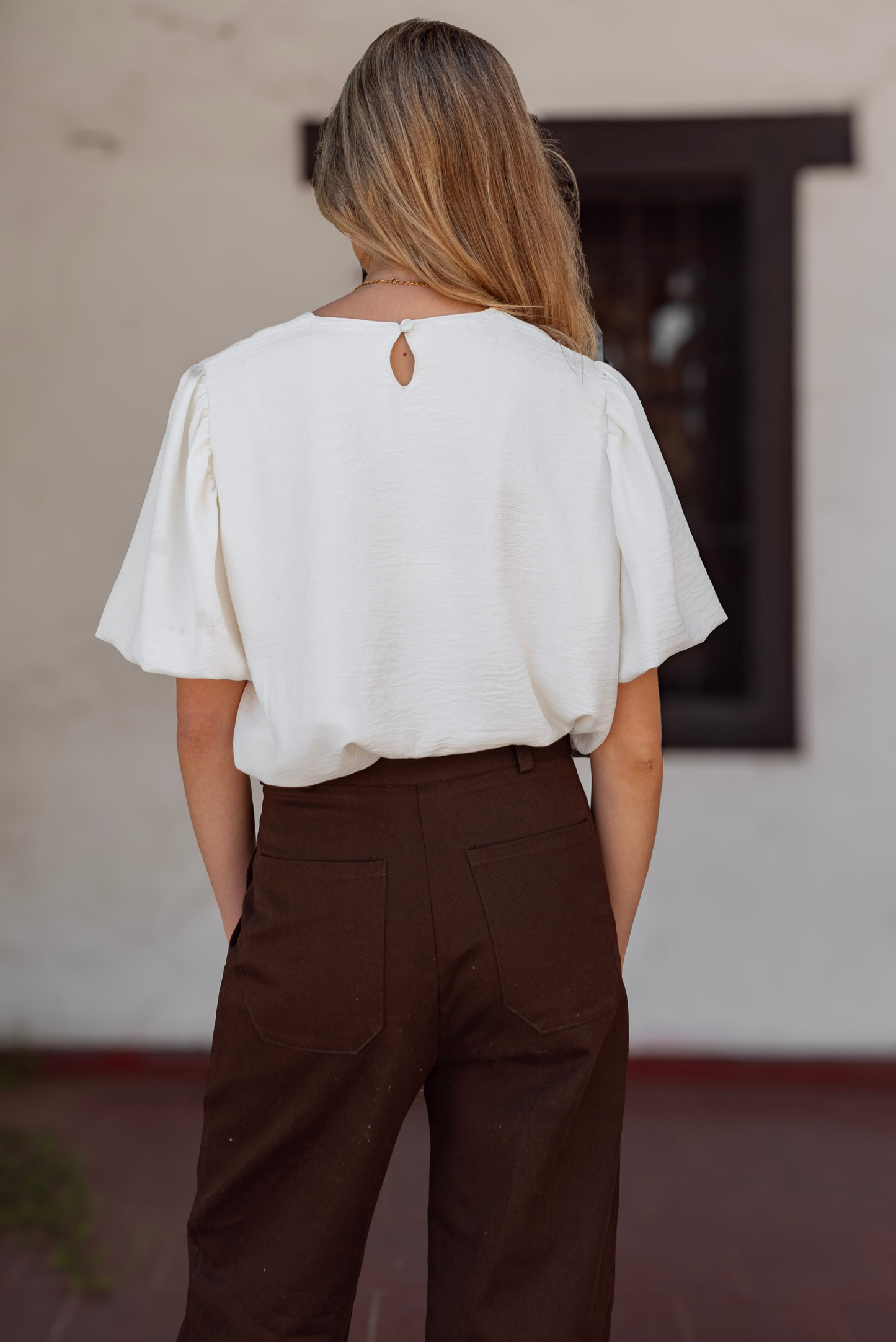 Blusa Mujer Blanco - Blusa Emma Manga Corta