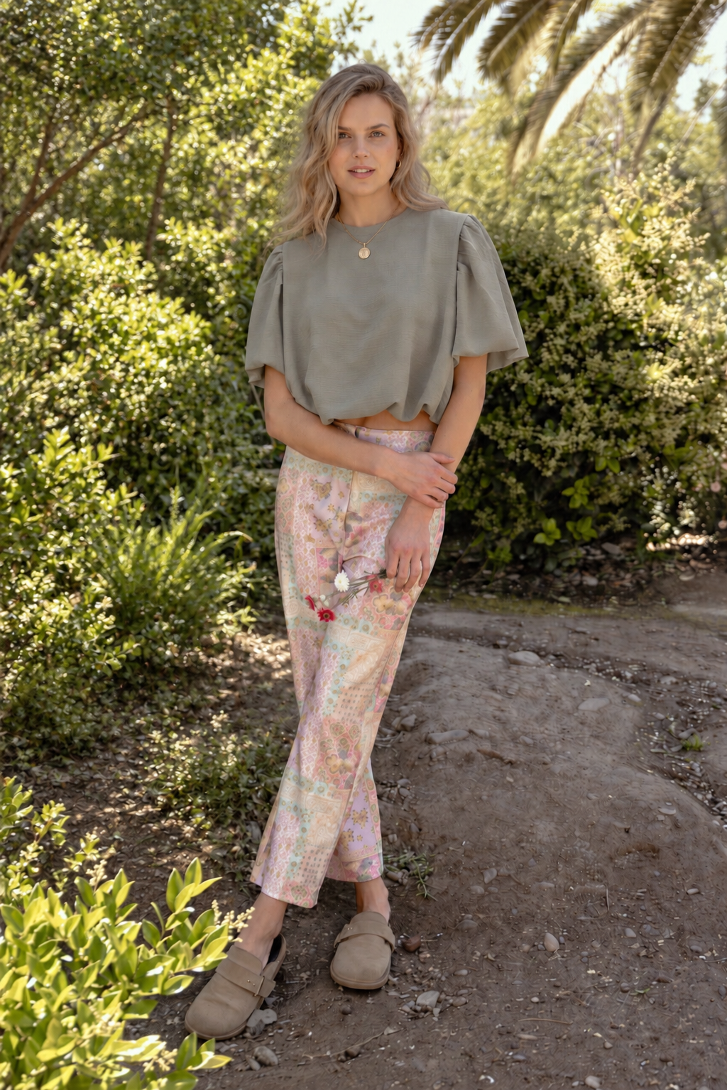 Blusa Emma Manga Corta Oliva