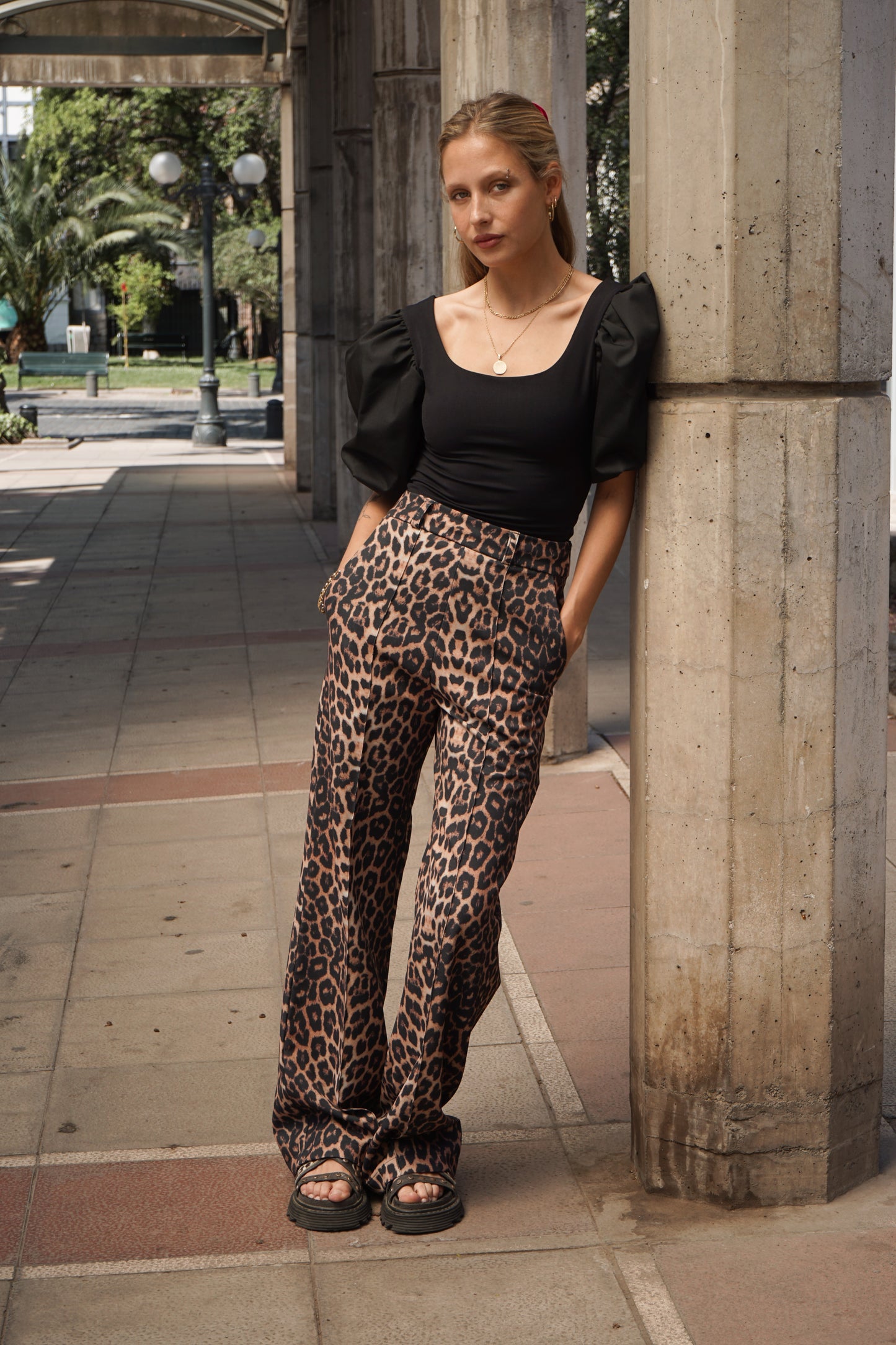 Pantalón mujer leopardo - Pantalón Wild