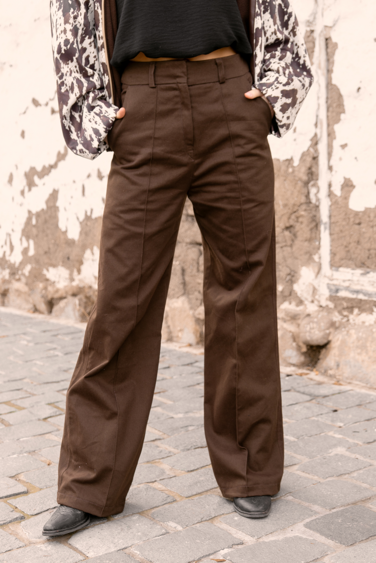 Pantalón mujer café - Pantalón Pecan