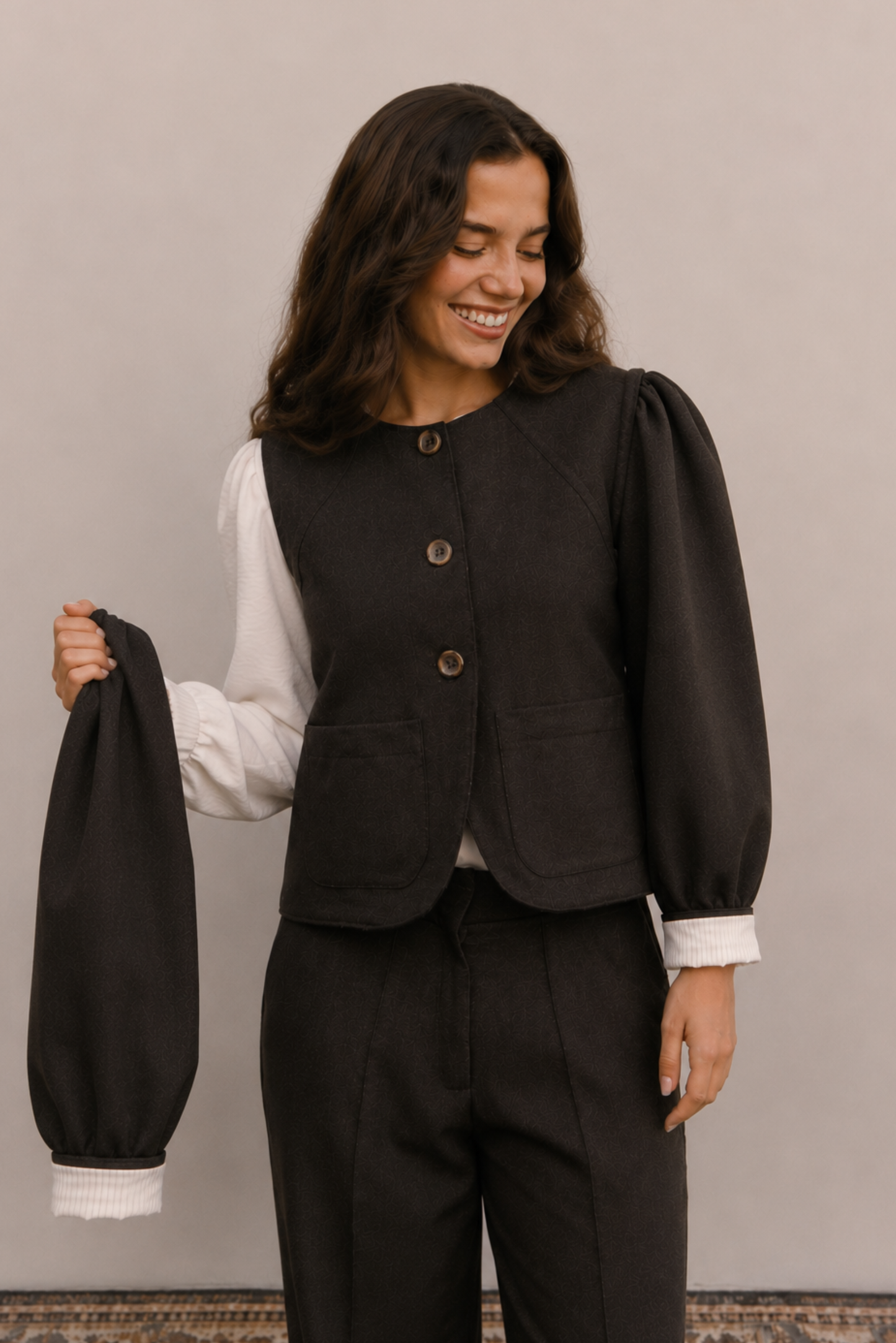 Chaqueta Vest Tramonto - Café