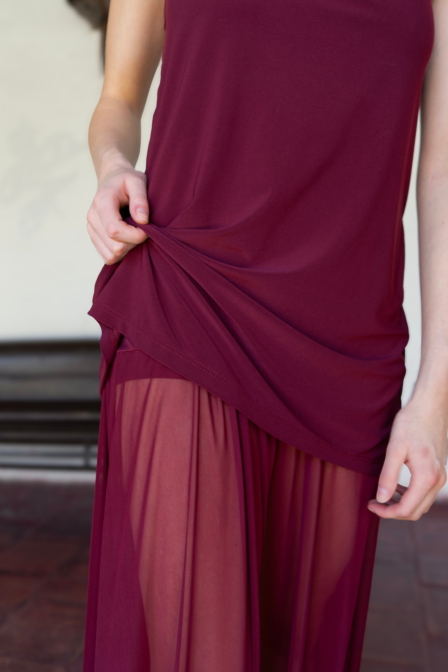 Vestido-Entero Nina burdeo