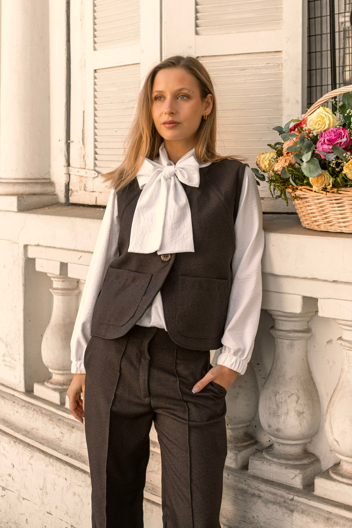 Chaqueta Vest Tramonto - Café