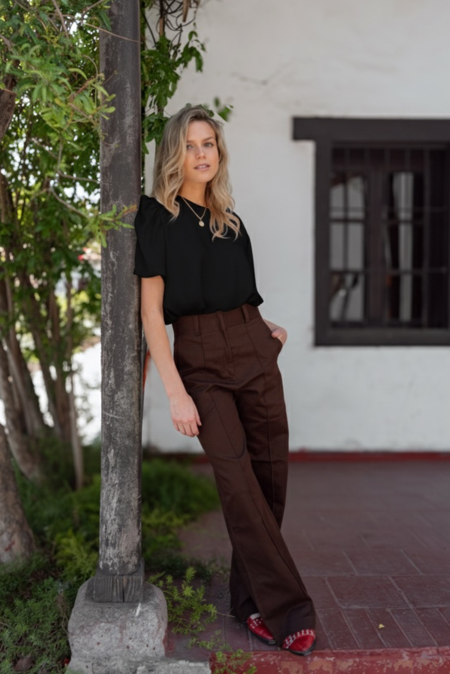 Blusa Mujer Negro - Blusa Emma Manga Corta