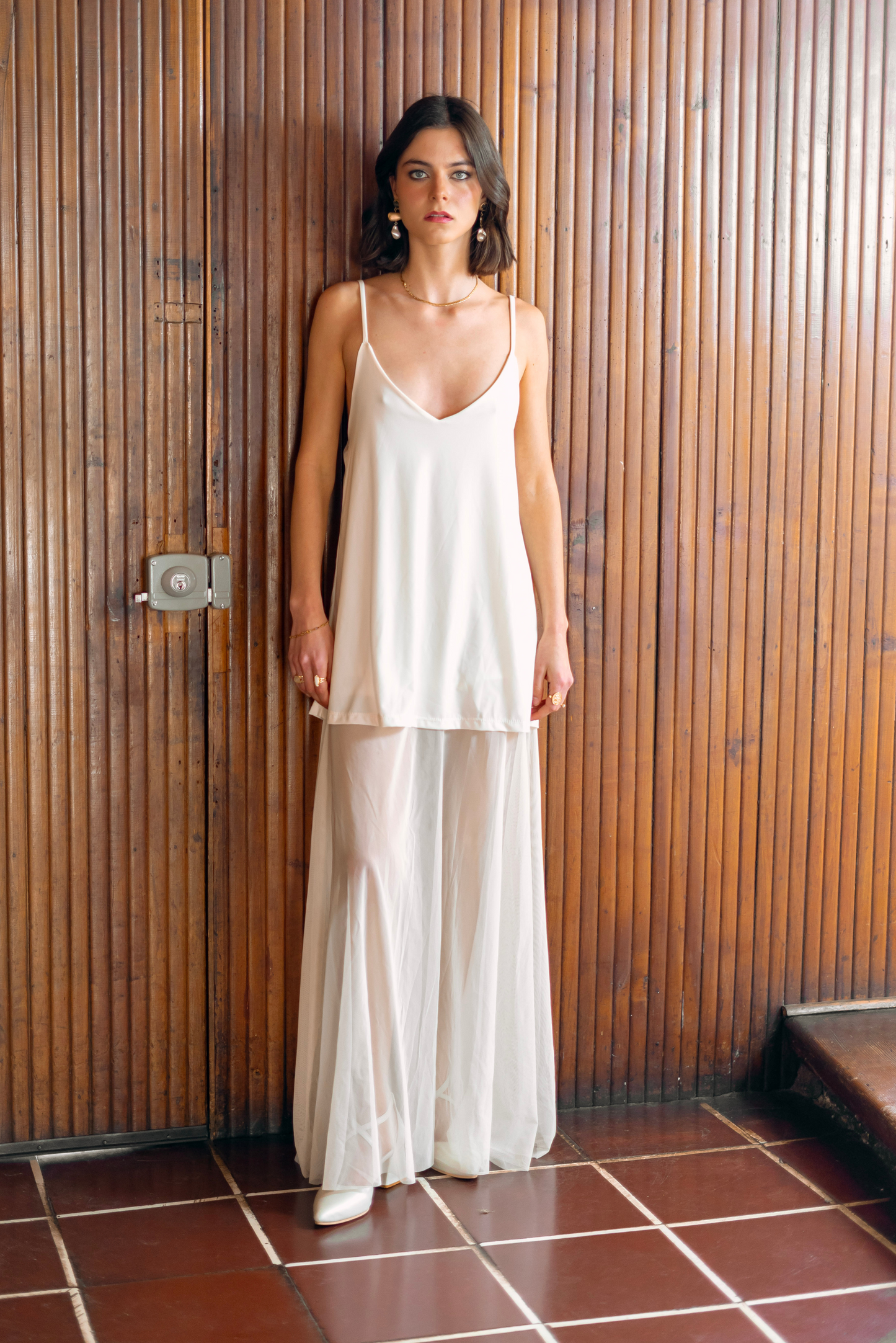 Vestido-Entero Nina blanco invierno