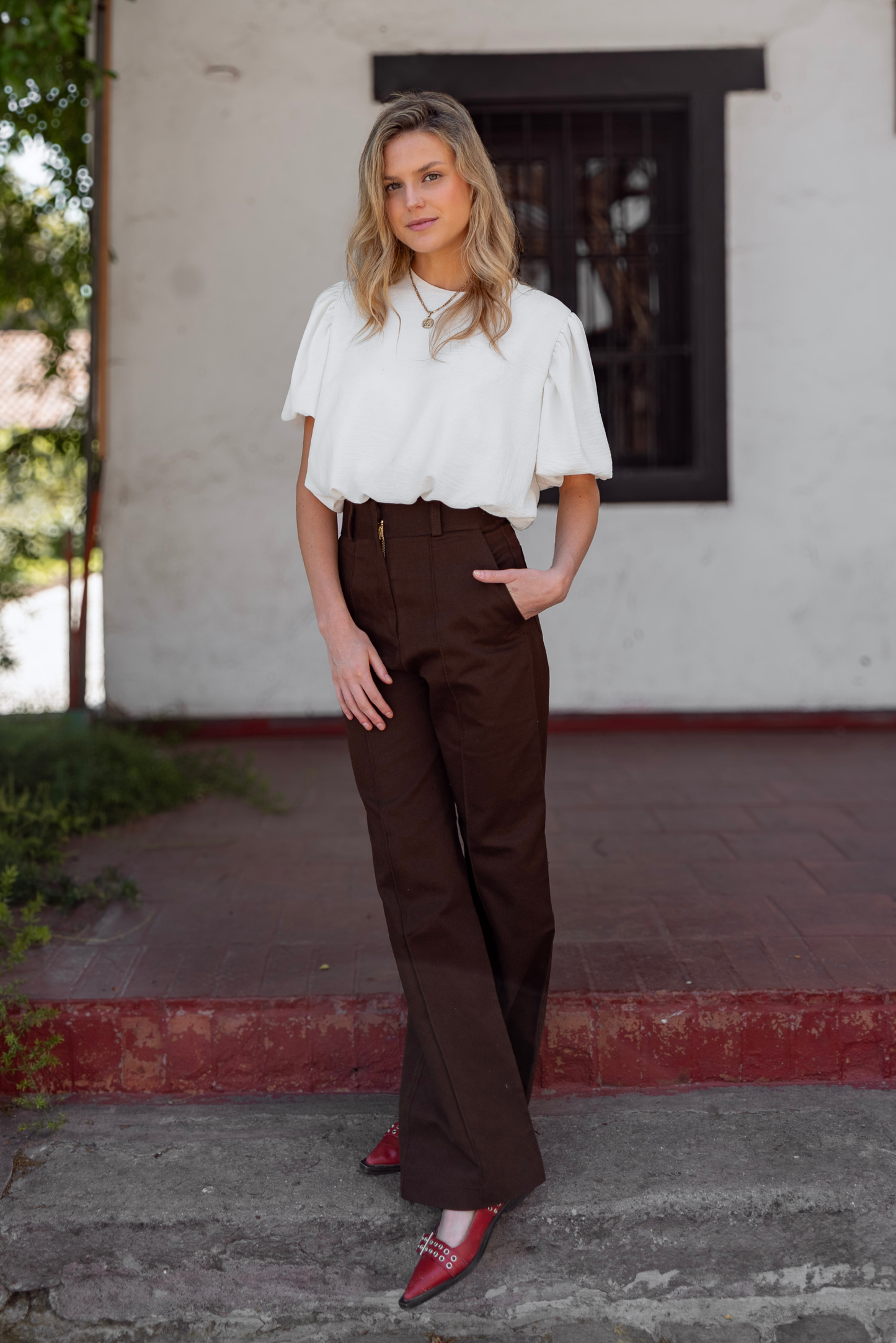 Blusa Mujer Blanco - Blusa Emma Manga Corta