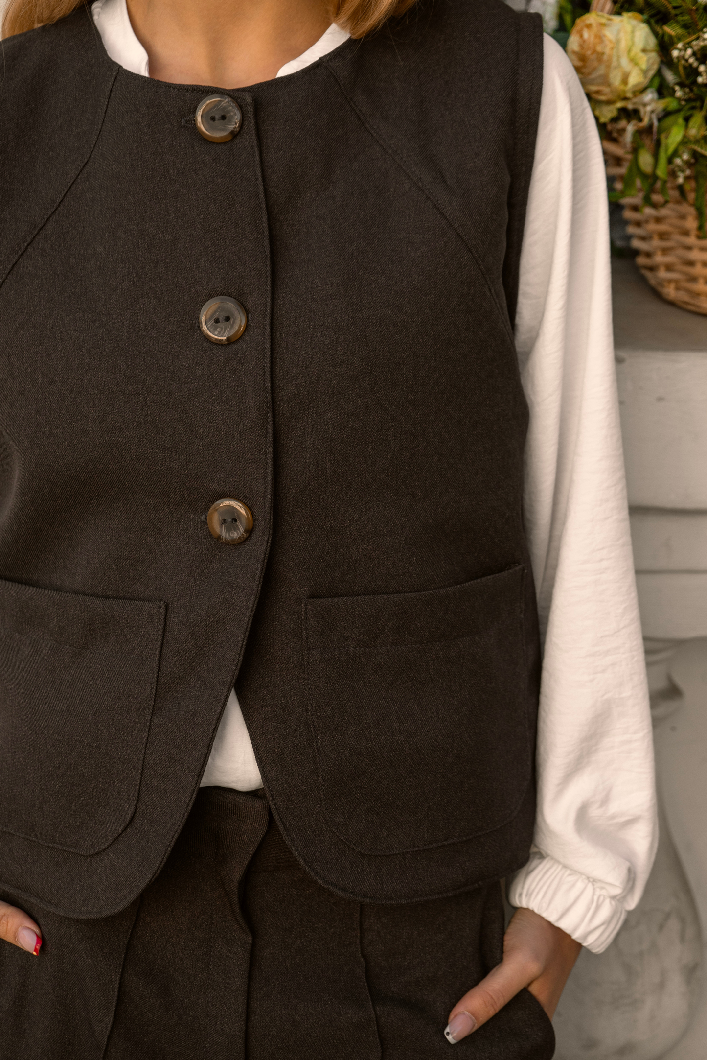 Chaqueta Vest Tramonto - Café