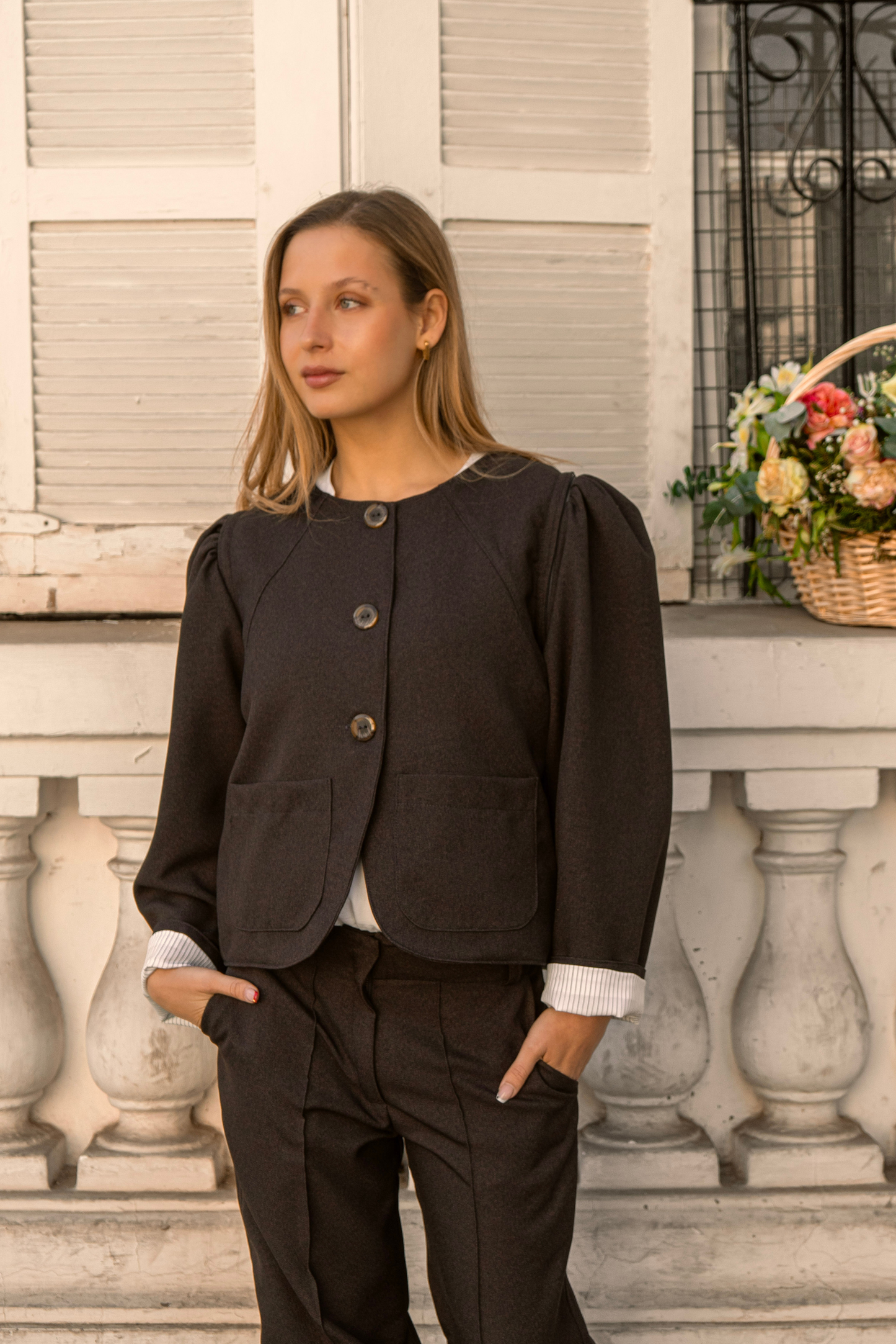 Chaqueta Vest Tramonto - Café