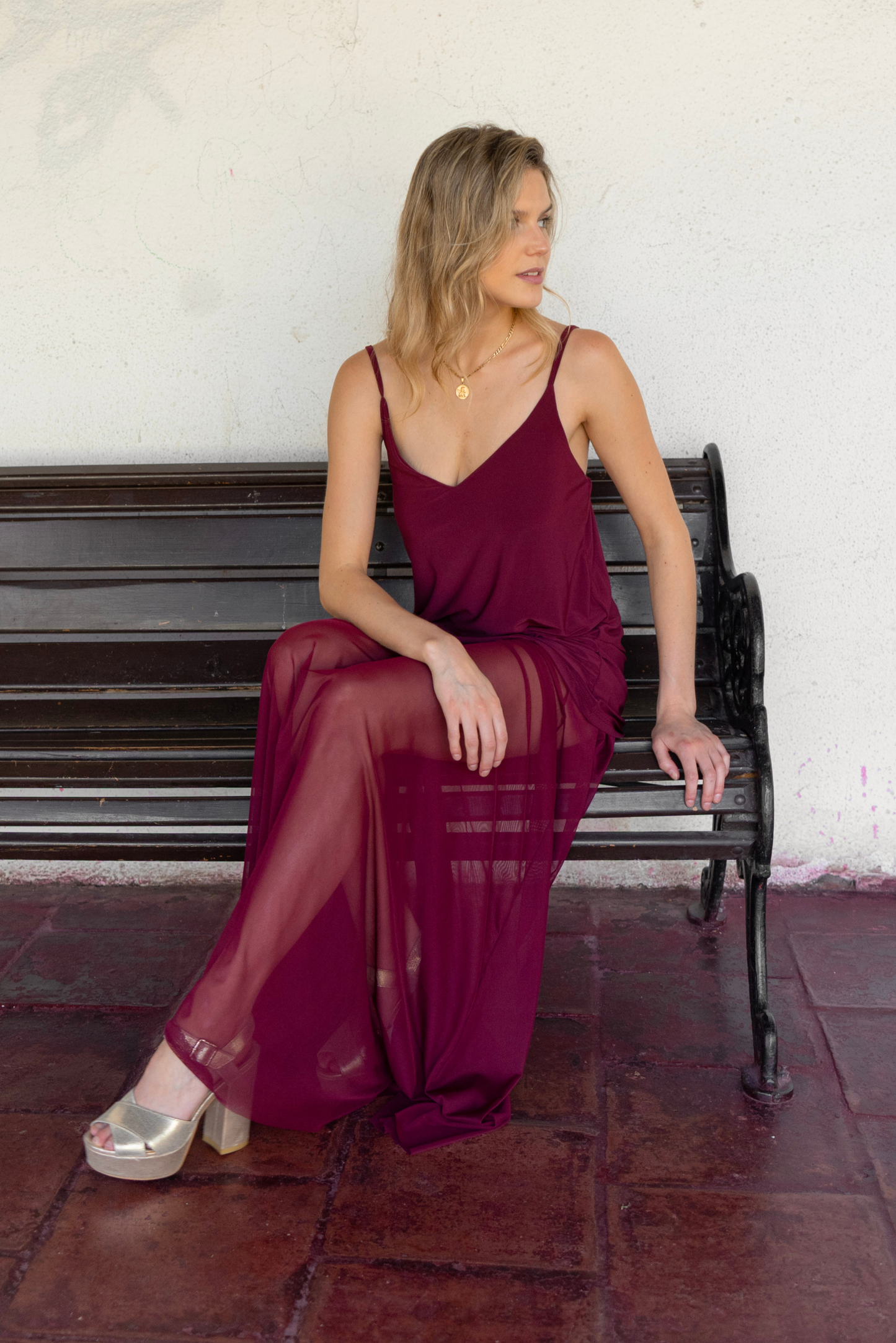 Vestido-Entero Nina burdeo