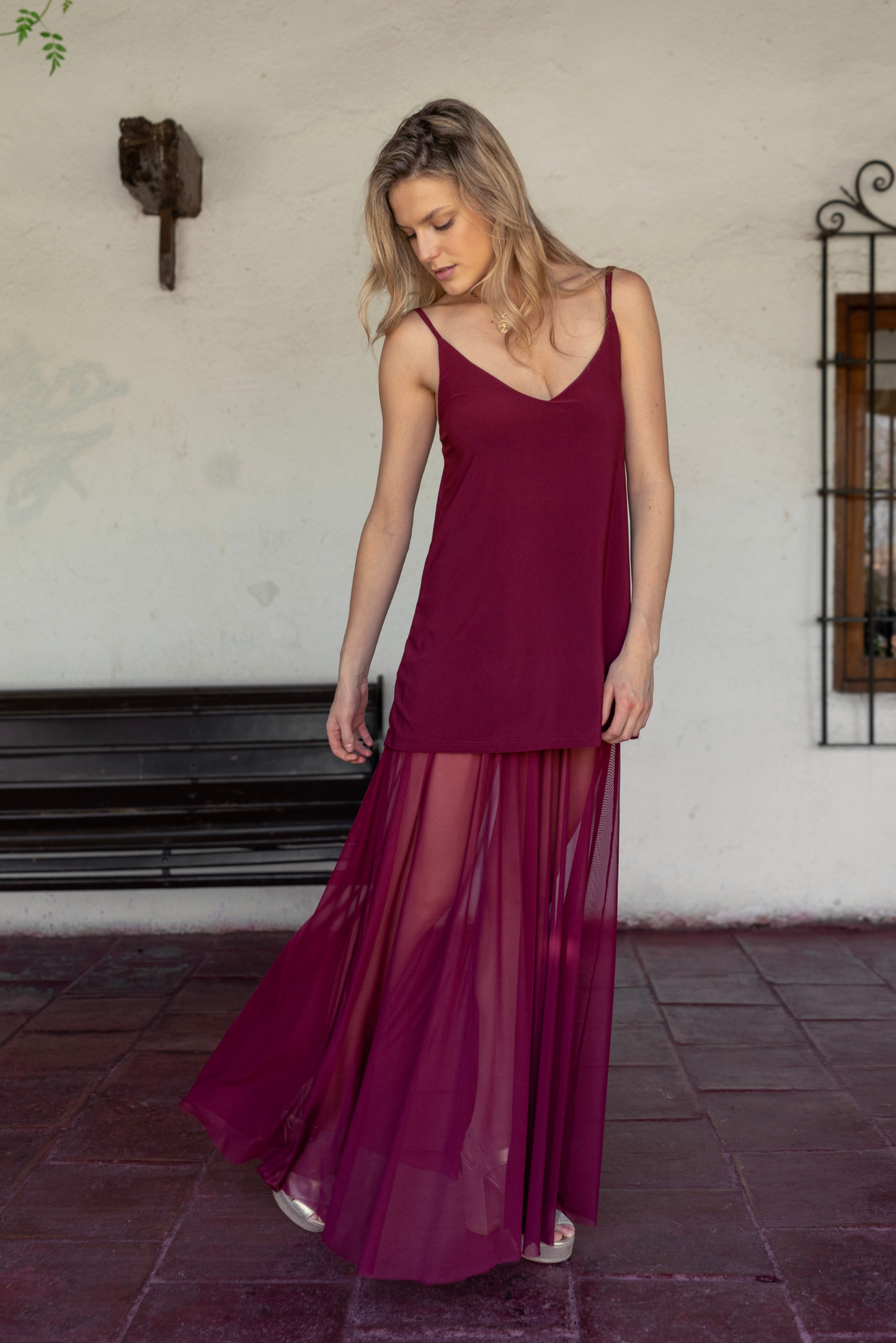 Vestido-Entero Nina burdeo