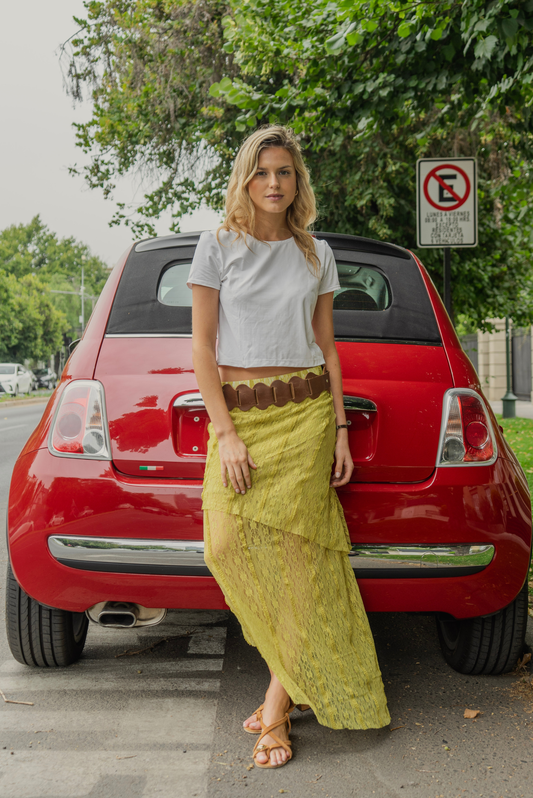 Pollera Dalia Encaje Verde