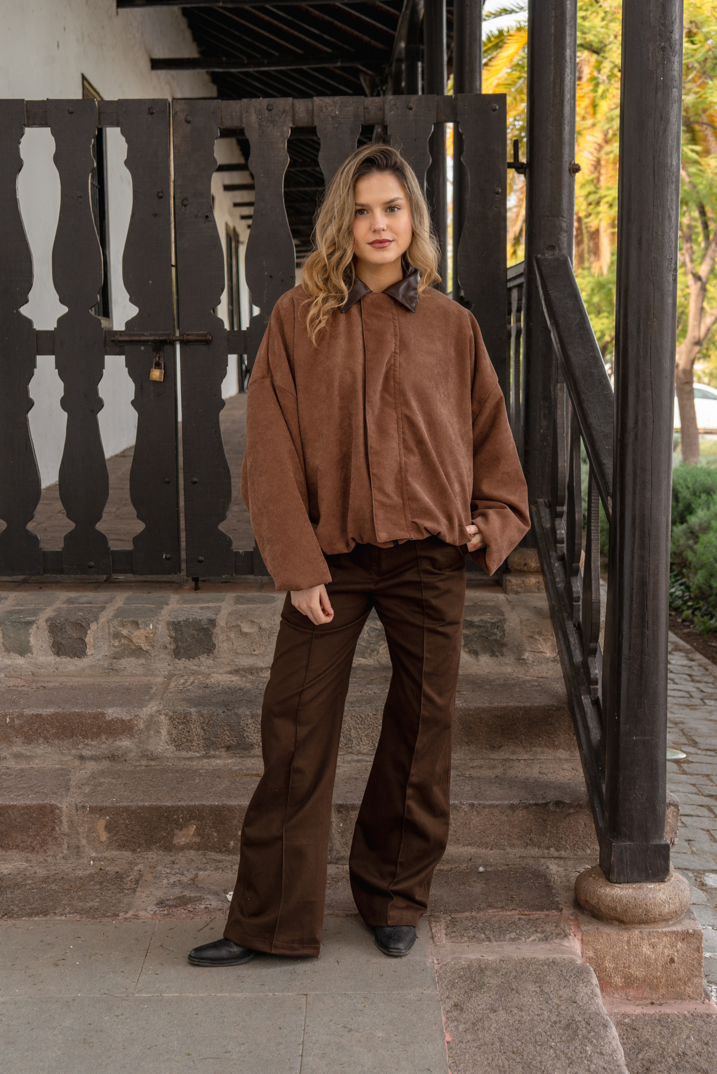 Pantalón mujer café - Pantalón Pecan