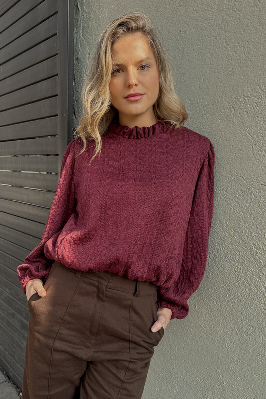 Sweater mujer burdeo - Sweater Granate