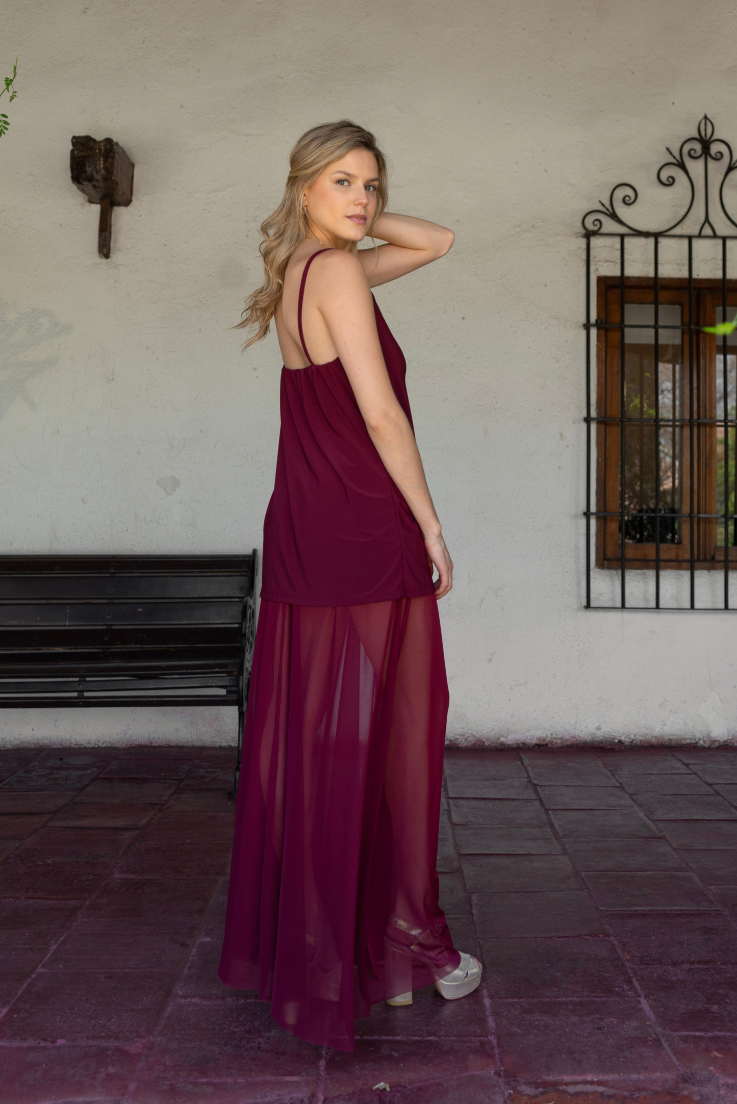 Vestido-Entero Nina burdeo